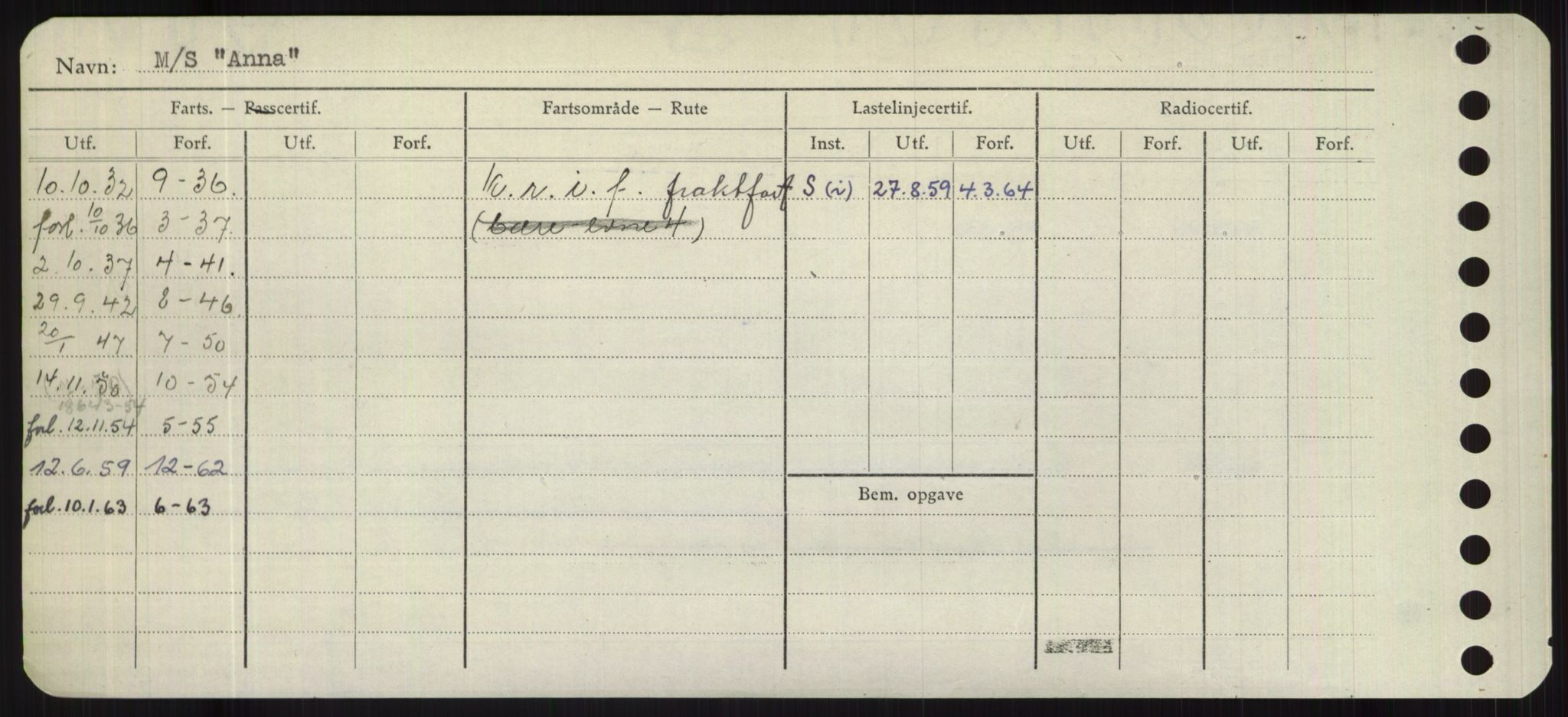 Sjøfartsdirektoratet med forløpere, Skipsmålingen, RA/S-1627/H/Hd/L0001: Fartøy, A-Anv, p. 664