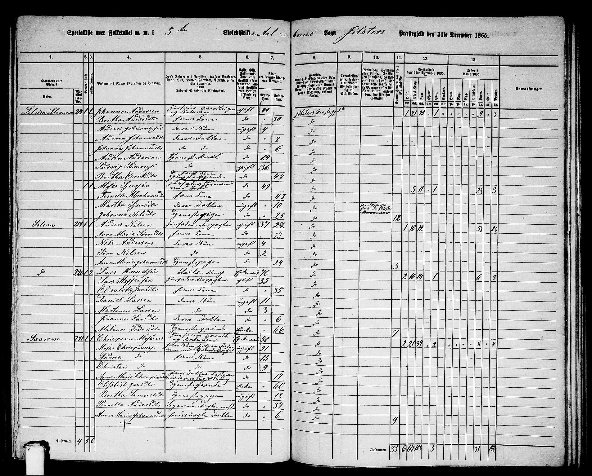 RA, 1865 census for Jølster, 1865, p. 114