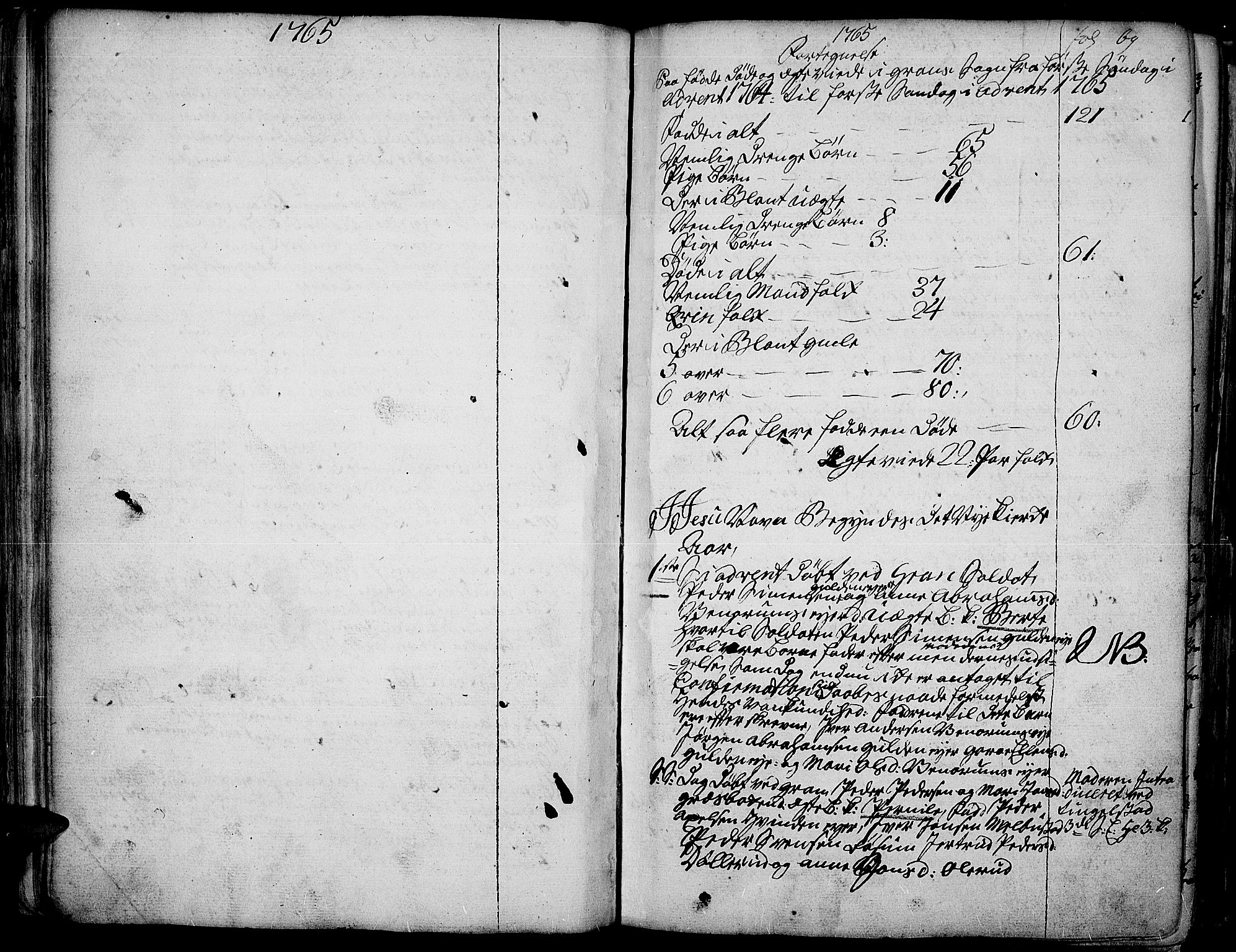 Gran prestekontor, SAH/PREST-112/H/Ha/Haa/L0004: Parish register (official) no. 4, 1759-1775, p. 69