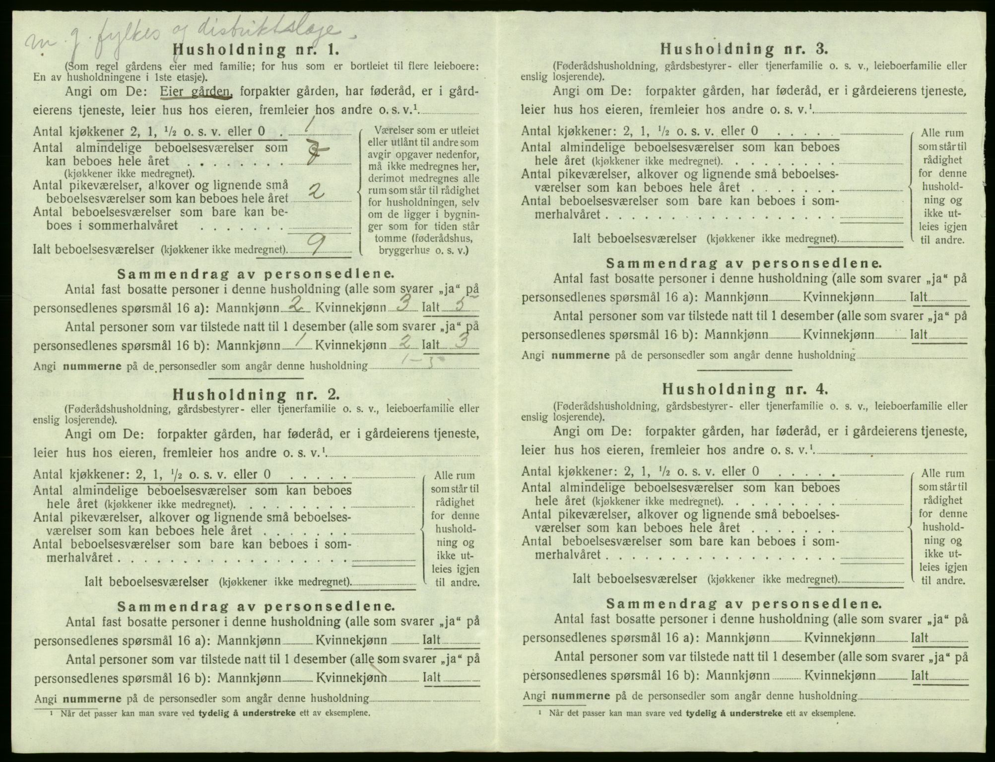 SAB, 1920 census for Stord, 1920, p. 907