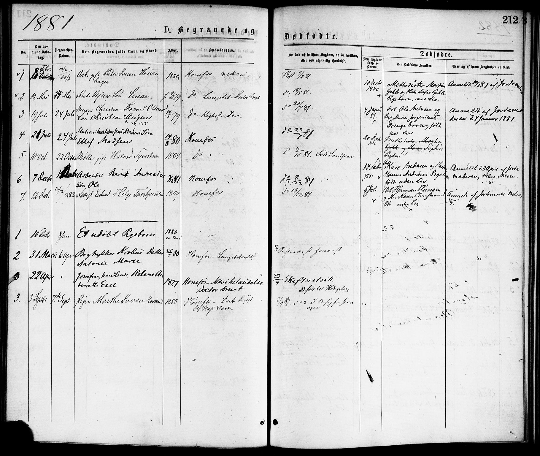 Hønefoss kirkebøker, AV/SAKO-A-609/F/Fa/L0001: Parish register (official) no. 1, 1875-1887, p. 212