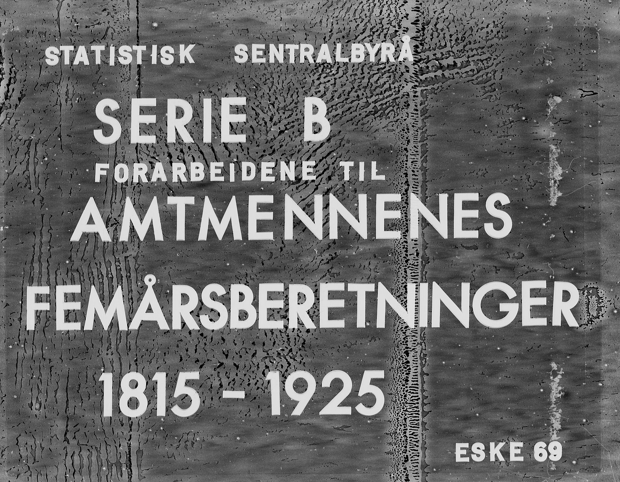 Statistisk sentralbyrå, Næringsøkonomiske emner, Generelt - Amtmennenes femårsberetninger, AV/RA-S-2233/F/Fa/L0069: --, 1881-1885, p. 1