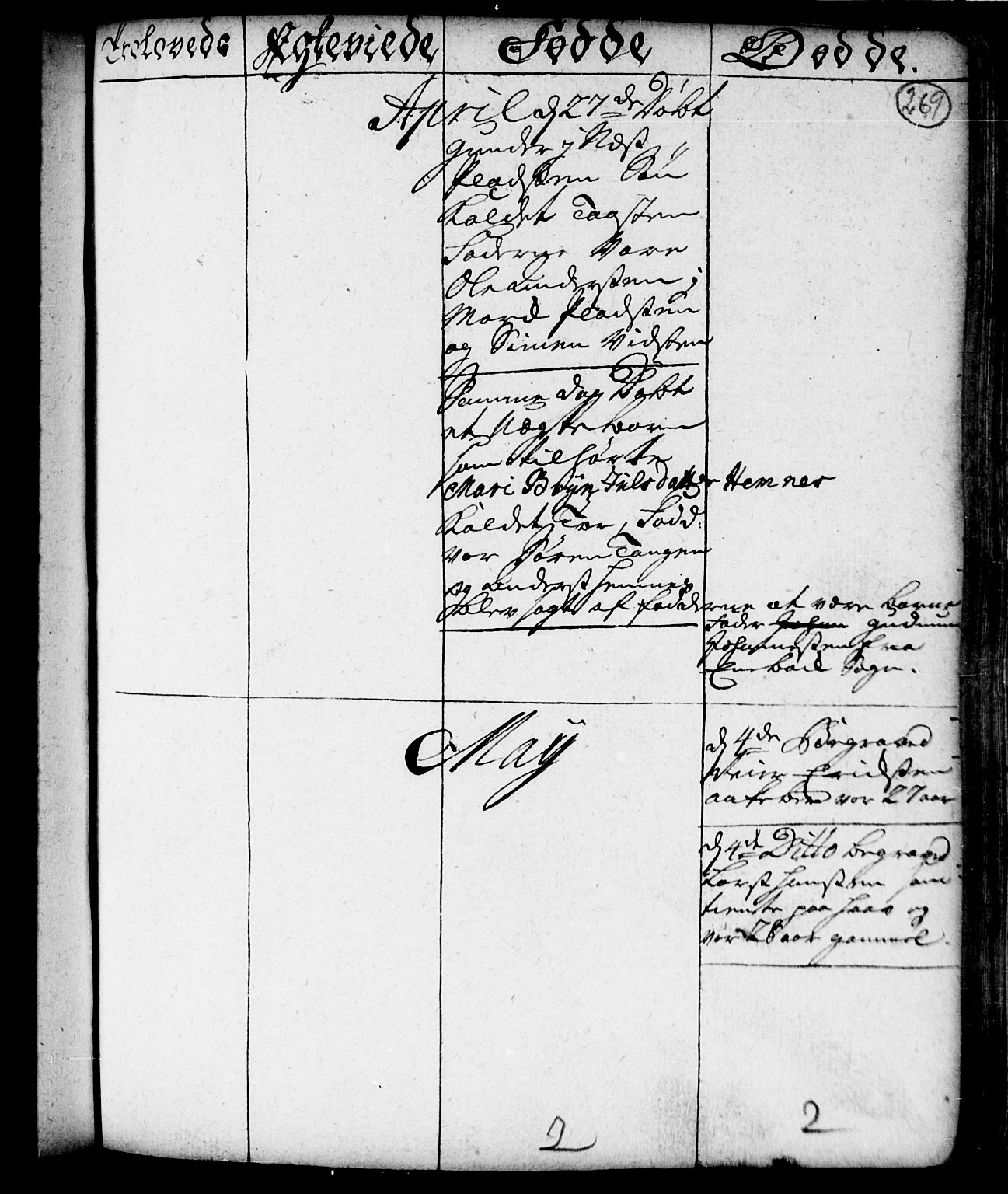 Spydeberg prestekontor Kirkebøker, AV/SAO-A-10924/F/Fa/L0001: Parish register (official) no. I 1, 1696-1738, p. 269