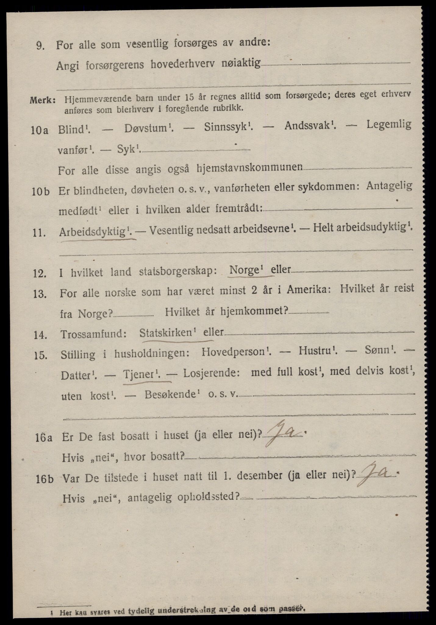 SAT, 1920 census for Hareid, 1920, p. 3982