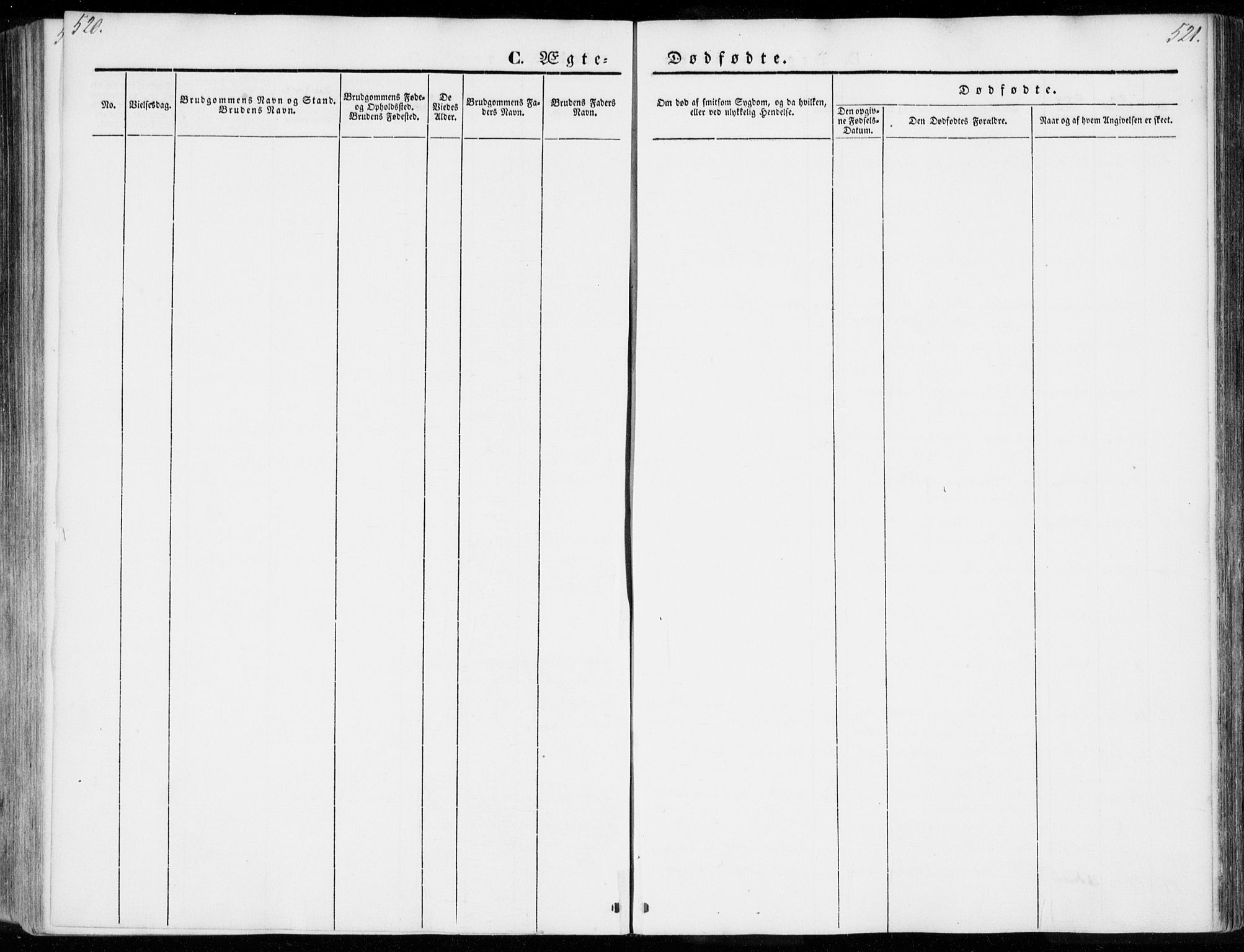 Ministerialprotokoller, klokkerbøker og fødselsregistre - Møre og Romsdal, AV/SAT-A-1454/557/L0680: Parish register (official) no. 557A02, 1843-1869, p. 520-521