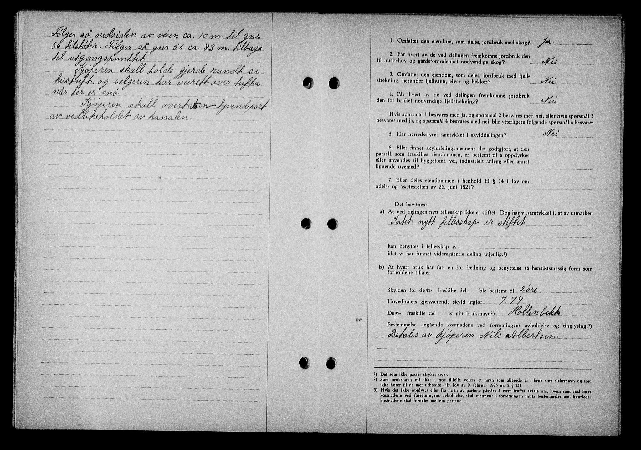 Nedenes sorenskriveri, AV/SAK-1221-0006/G/Gb/Gba/L0050: Mortgage book no. A-IV, 1942-1943, Diary no: : 24/1943