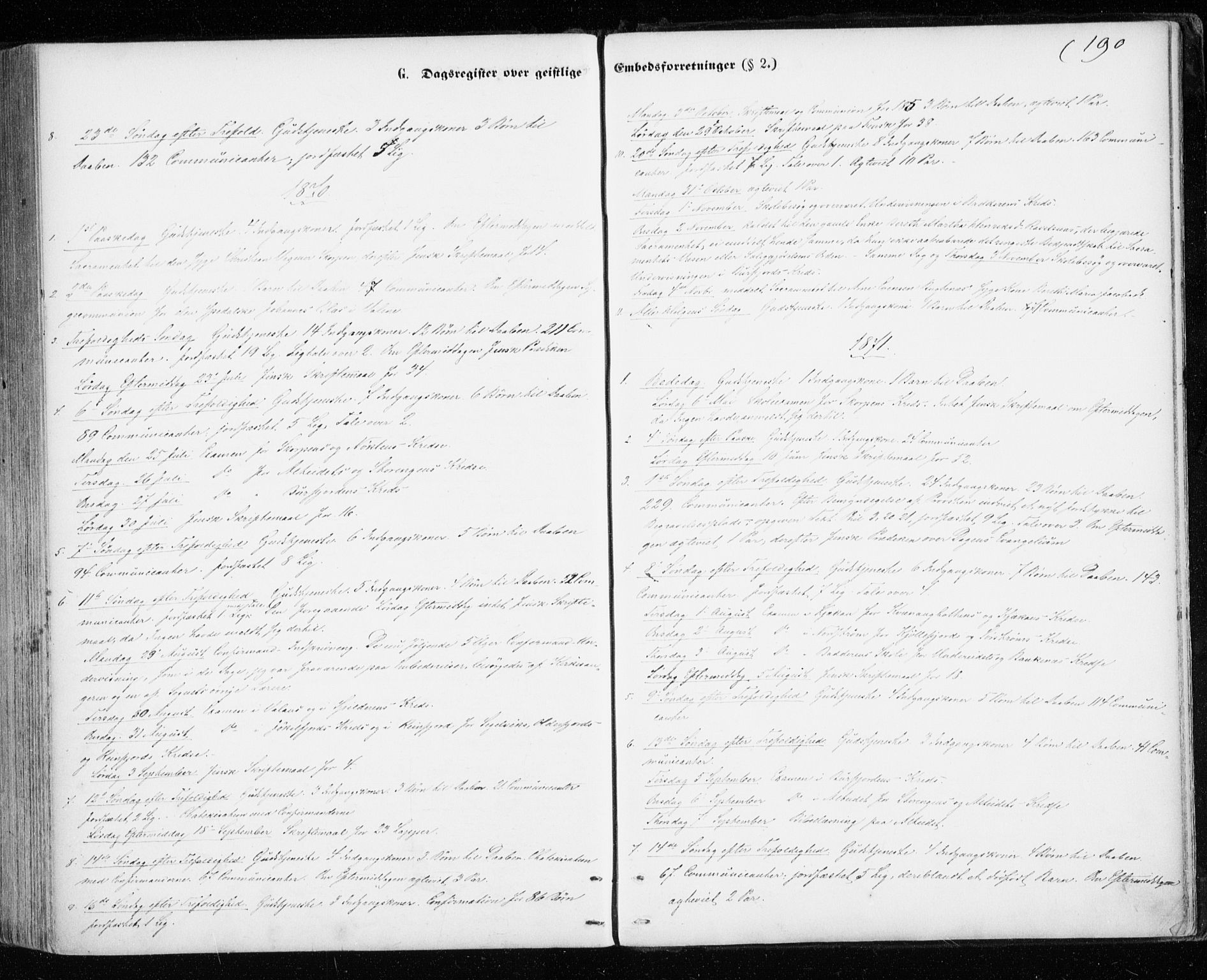 Skjervøy sokneprestkontor, SATØ/S-1300/H/Ha/Haa/L0011kirke: Parish register (official) no. 11, 1861-1877, p. 190