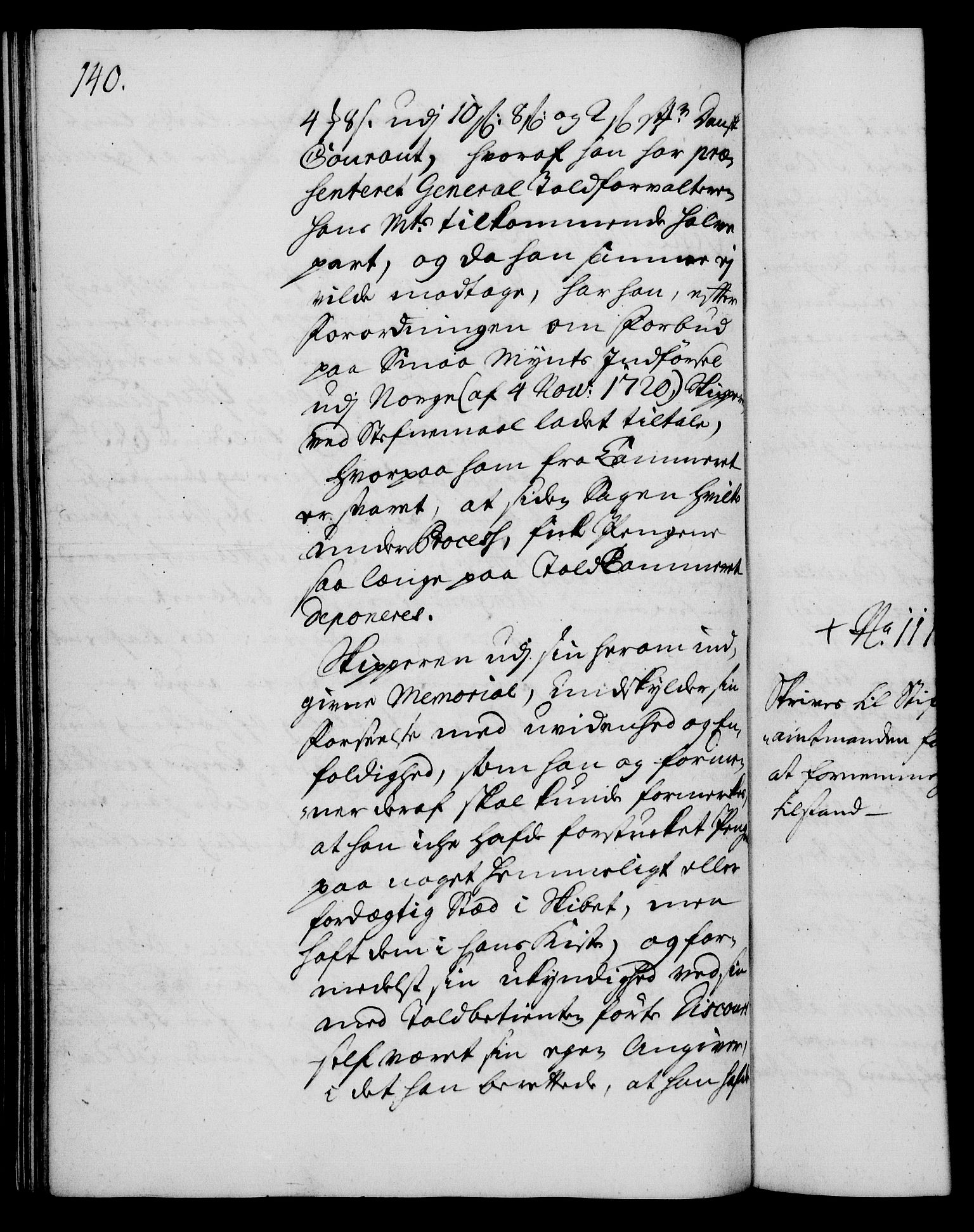 Rentekammeret, Kammerkanselliet, RA/EA-3111/G/Gh/Gha/L0015: Norsk ekstraktmemorialprotokoll (merket RK 53.60), 1733, p. 140