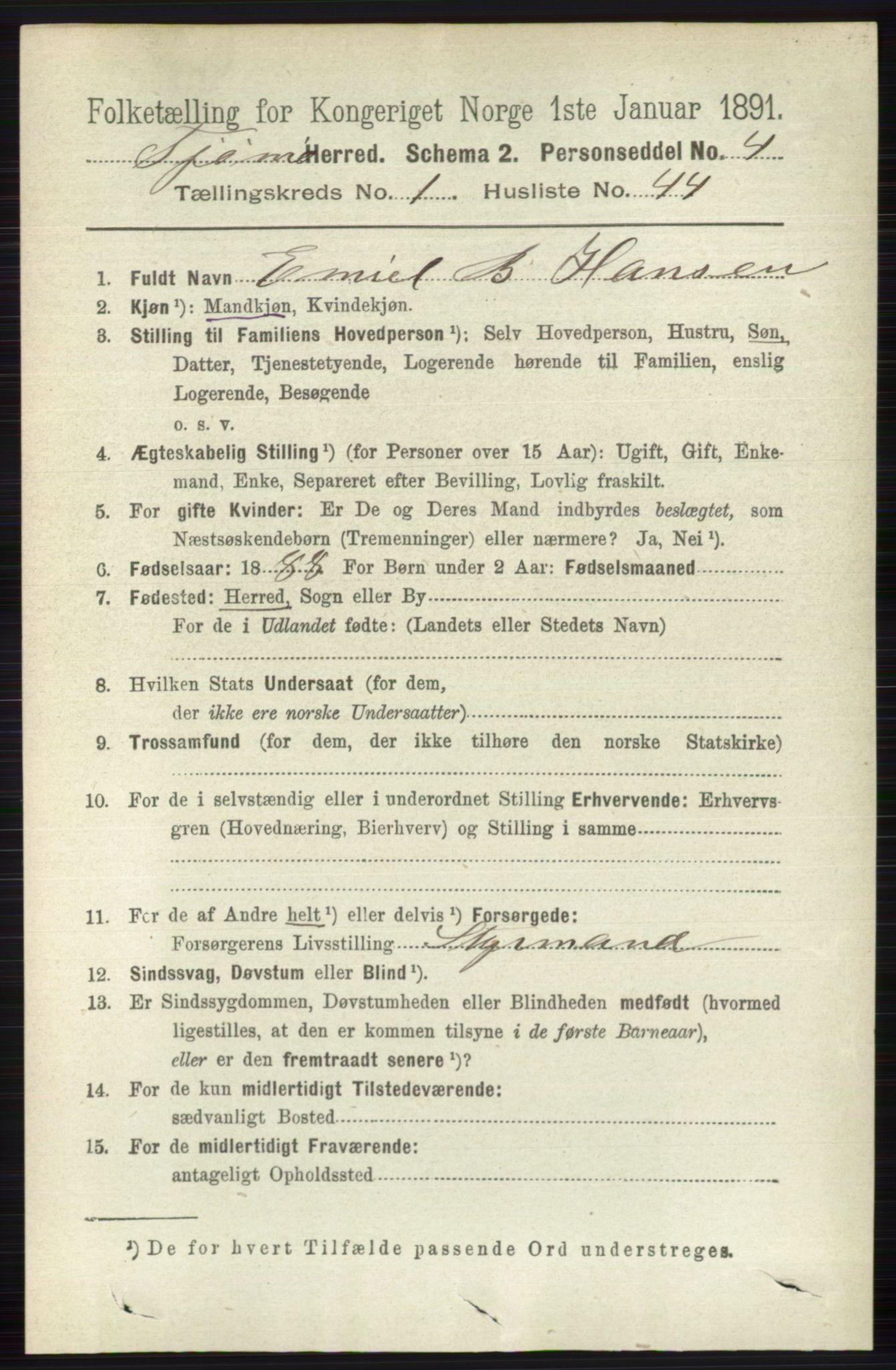 RA, 1891 census for 0723 Tjøme, 1891, p. 277