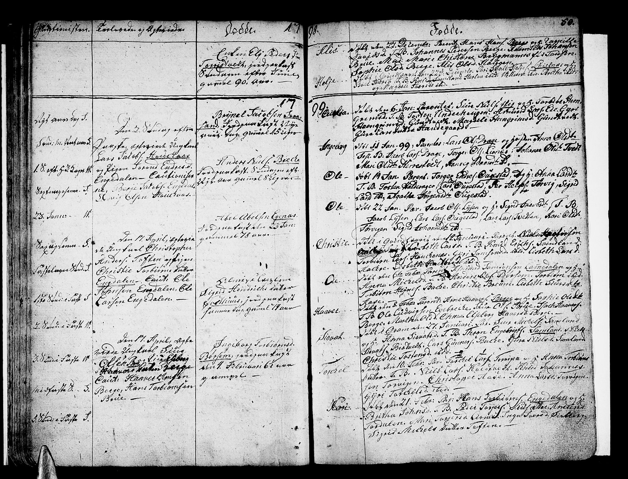 Strandebarm sokneprestembete, AV/SAB-A-78401/H/Haa: Parish register (official) no. A 4, 1788-1817, p. 50