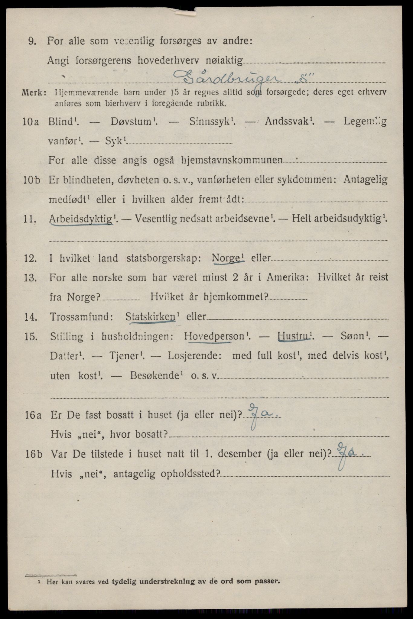 SAST, 1920 census for Håland, 1920, p. 3436