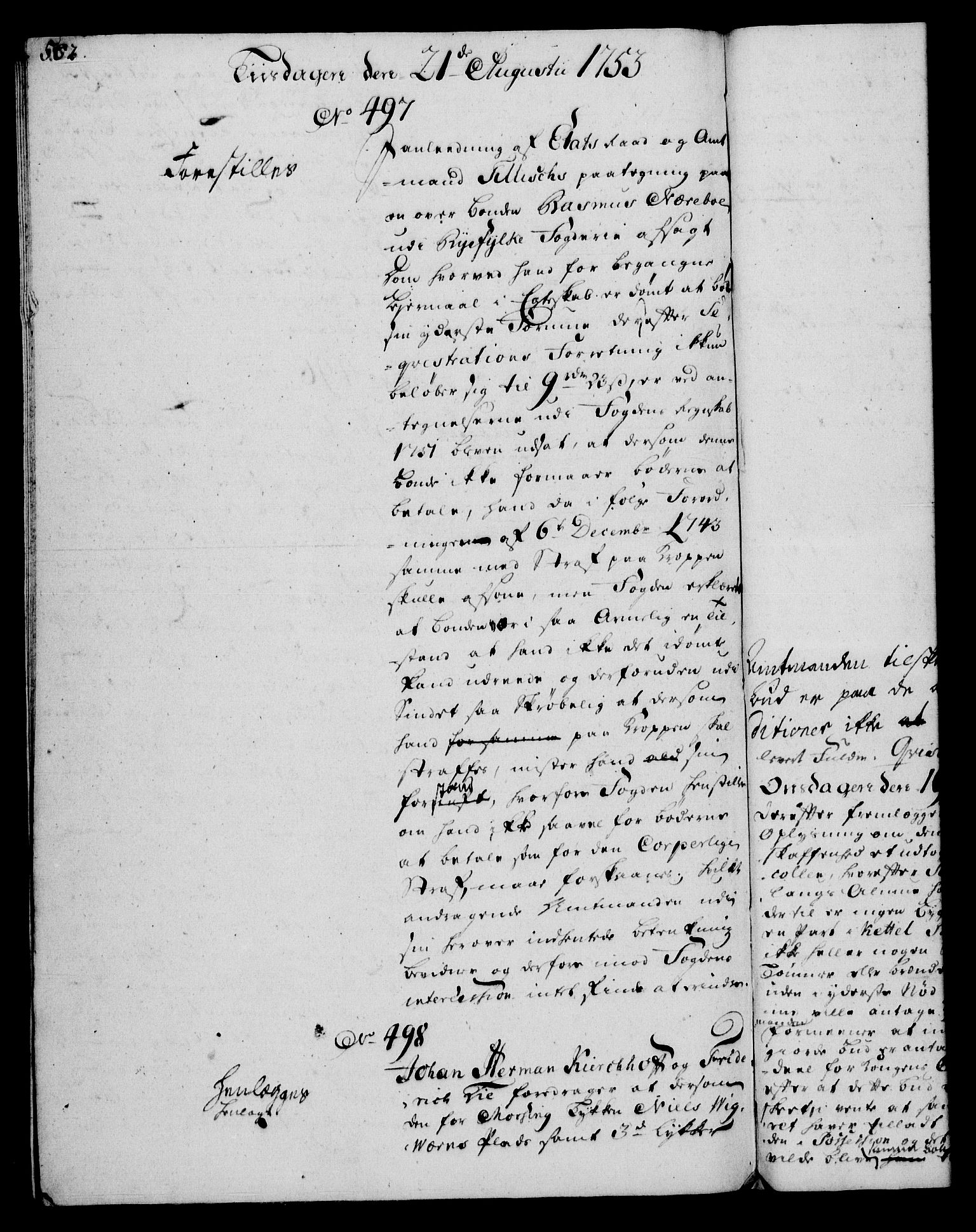 Rentekammeret, Kammerkanselliet, AV/RA-EA-3111/G/Gh/Gha/L0031: Norsk ekstraktmemorialprotokoll (merket RK 53.76), 1751-1753, p. 502