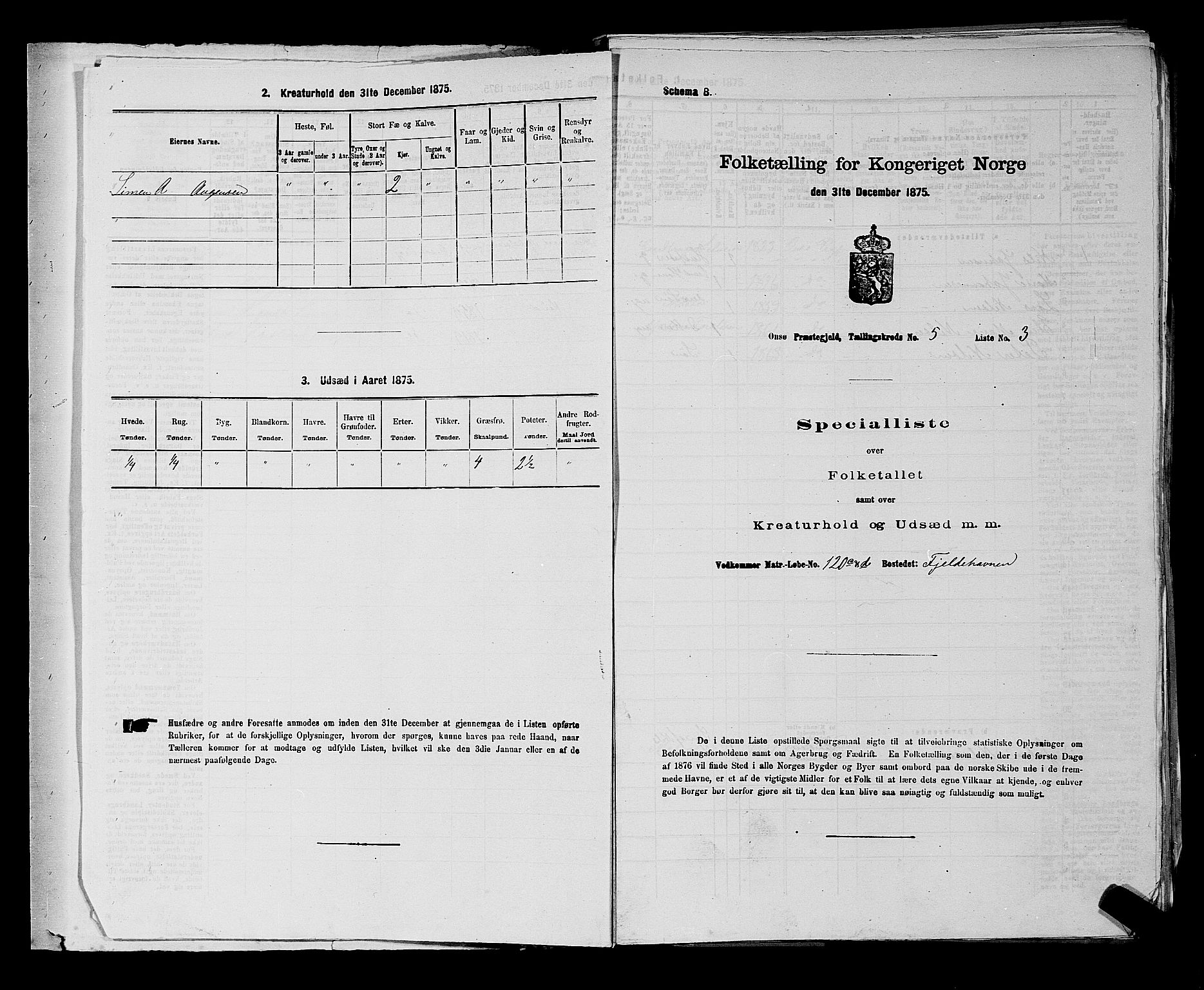 RA, 1875 census for 0134P Onsøy, 1875, p. 1001