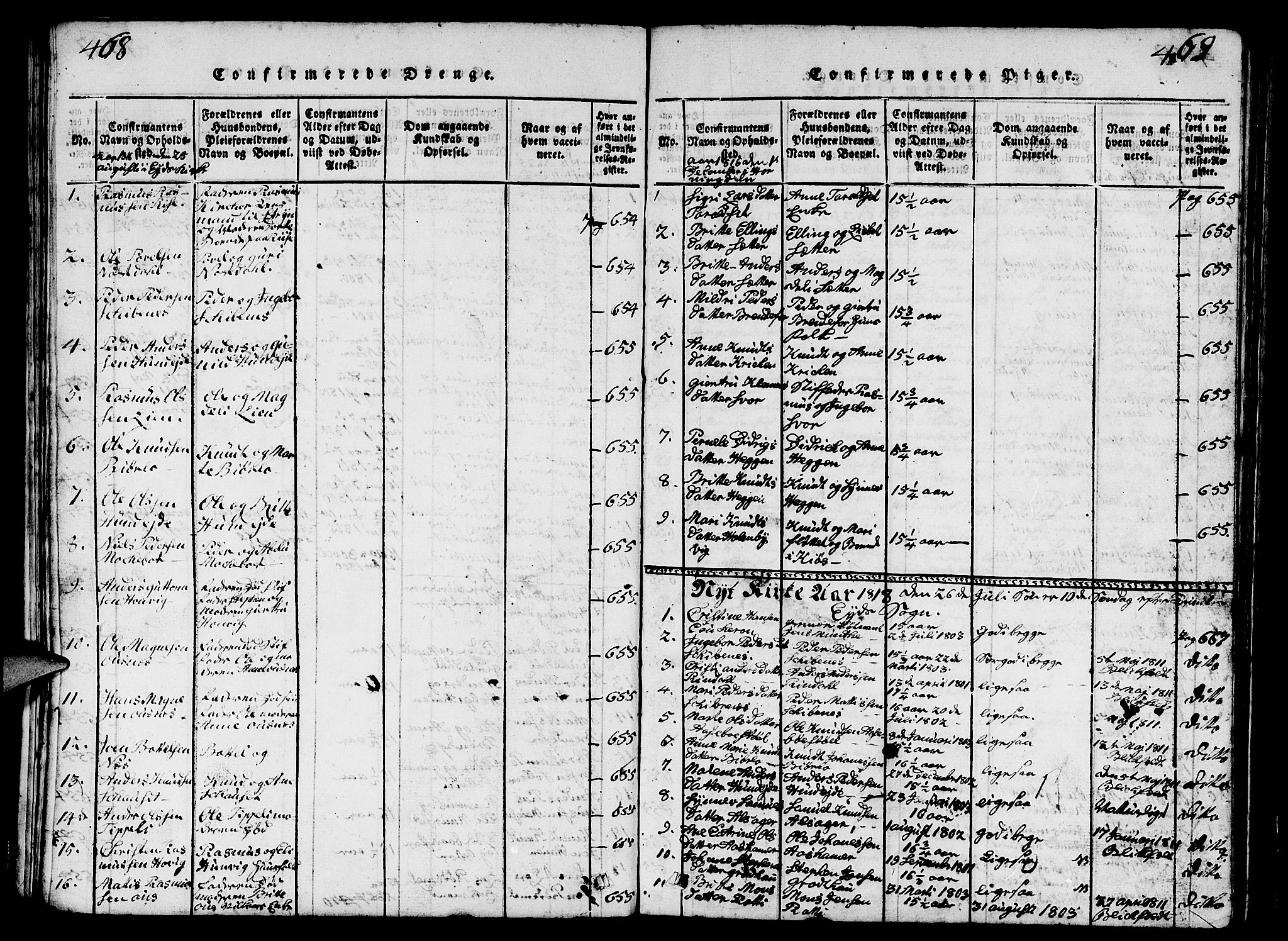 Eid sokneprestembete, SAB/A-82301/H/Hab/Haba/L0001: Parish register (copy) no. A 1, 1816-1862, p. 468-469