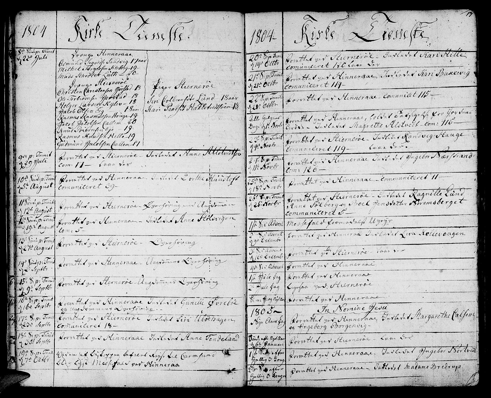 Nedstrand sokneprestkontor, SAST/A-101841/01/IV: Parish register (official) no. A 5, 1795-1816, p. 17