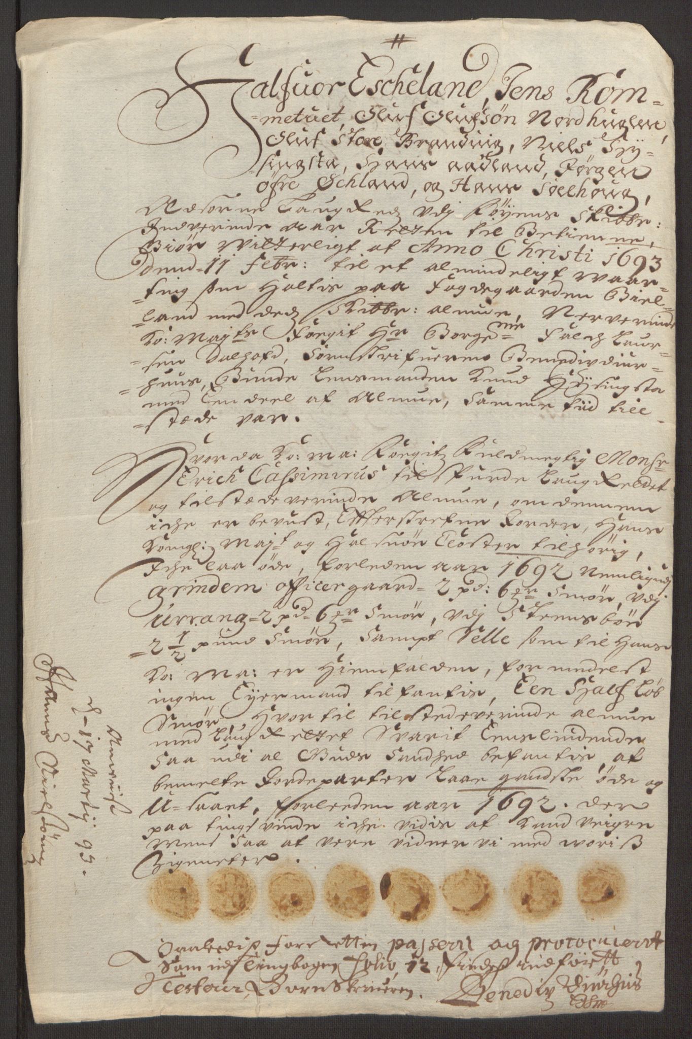 Rentekammeret inntil 1814, Reviderte regnskaper, Fogderegnskap, AV/RA-EA-4092/R48/L2973: Fogderegnskap Sunnhordland og Hardanger, 1691-1692, p. 435