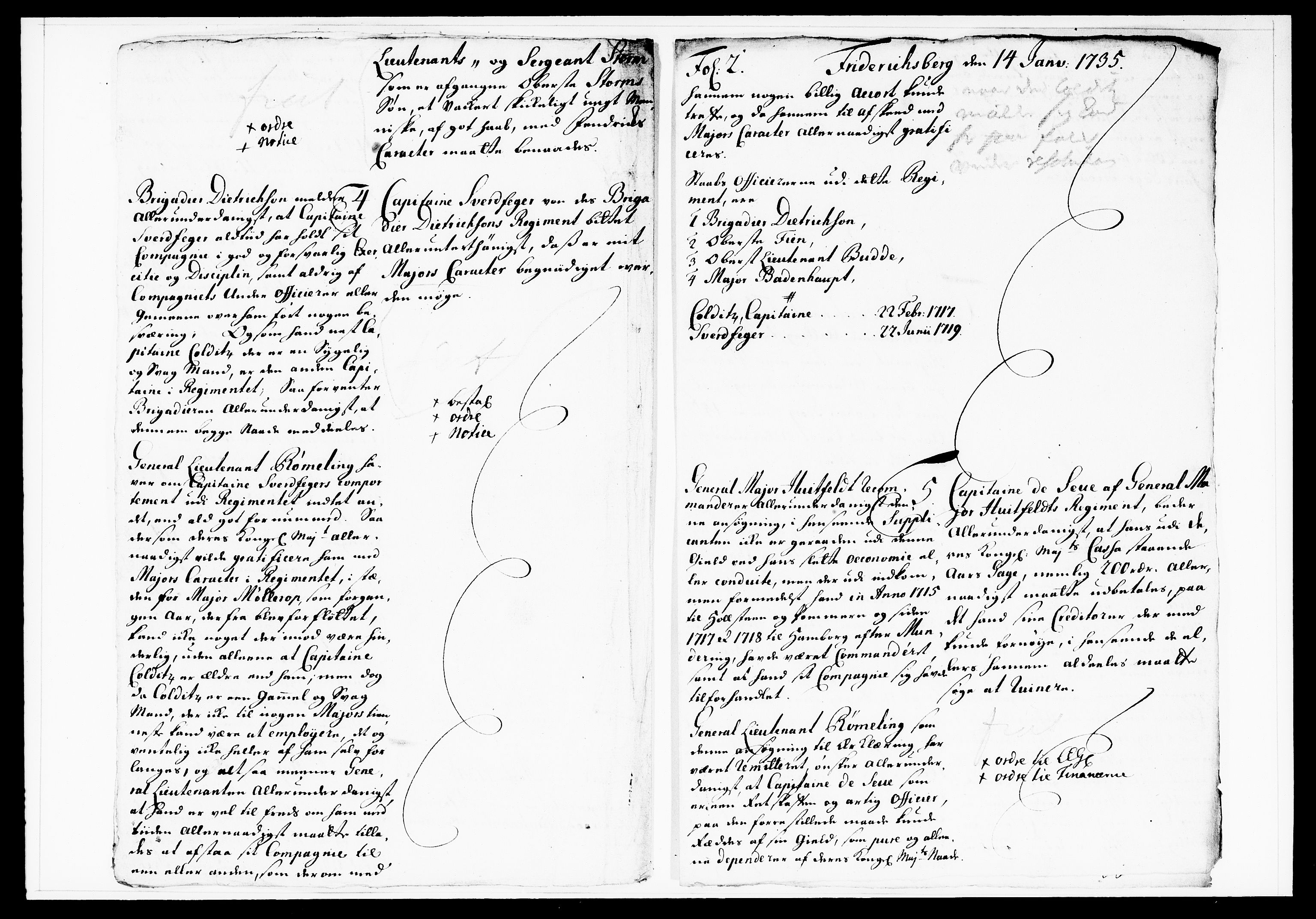 Krigskollegiet, Krigskancelliet, DRA/A-0006/-/1122-1129: Refererede sager, 1735, p. 16