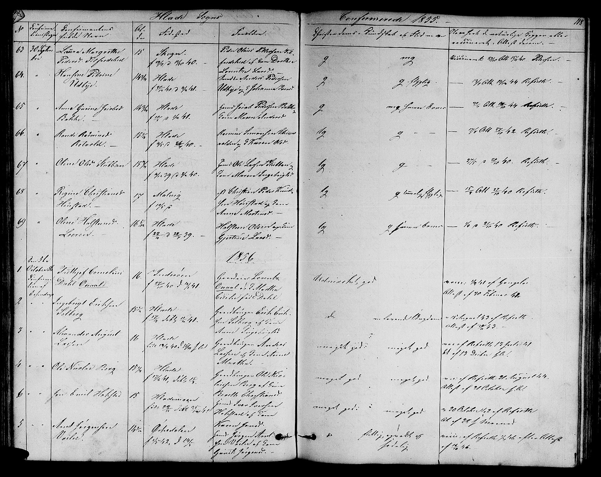 Ministerialprotokoller, klokkerbøker og fødselsregistre - Sør-Trøndelag, SAT/A-1456/606/L0310: Parish register (copy) no. 606C06, 1850-1859, p. 118