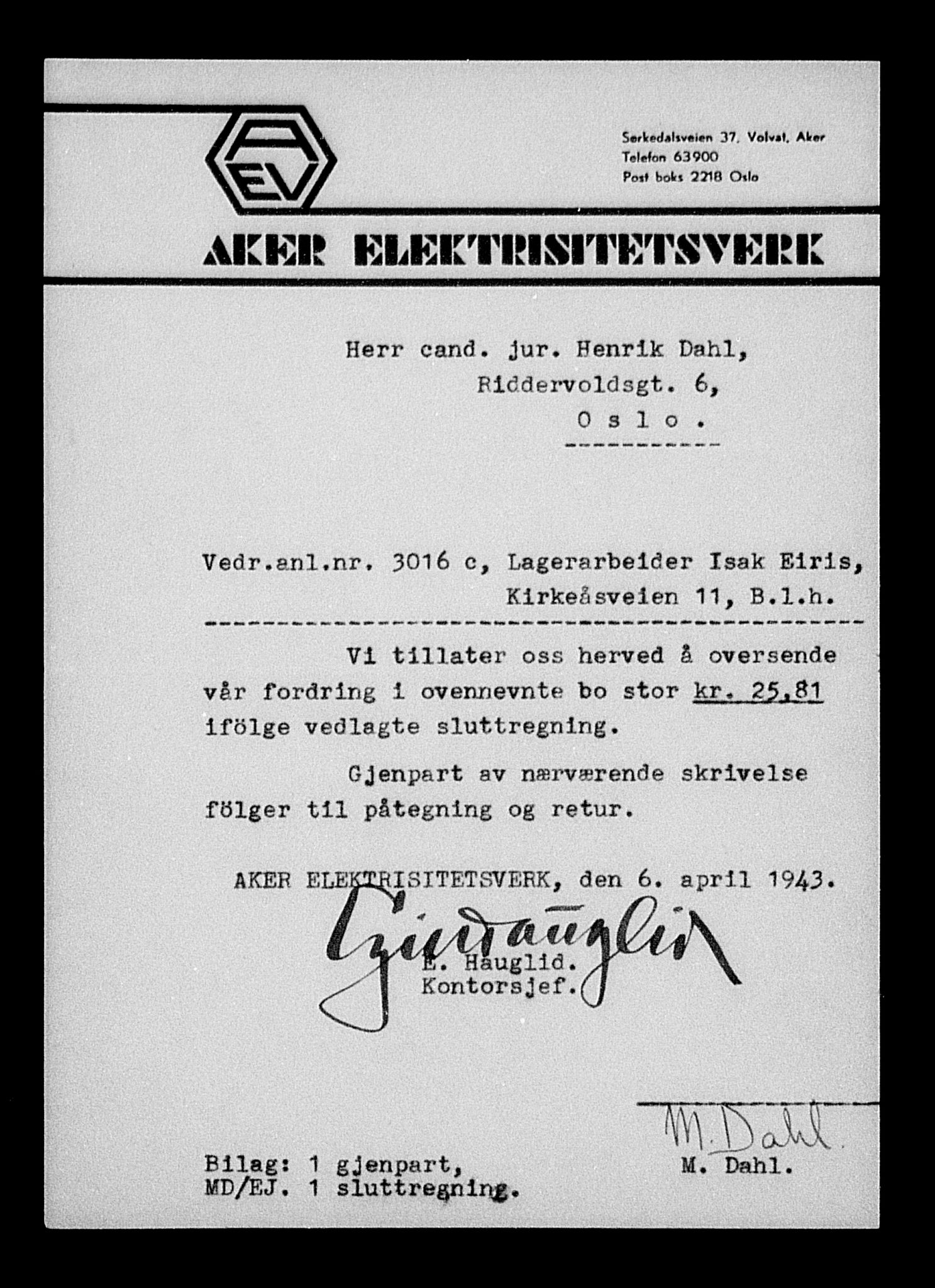 Justisdepartementet, Tilbakeføringskontoret for inndratte formuer, RA/S-1564/H/Hc/Hcc/L0932: --, 1945-1947, p. 536