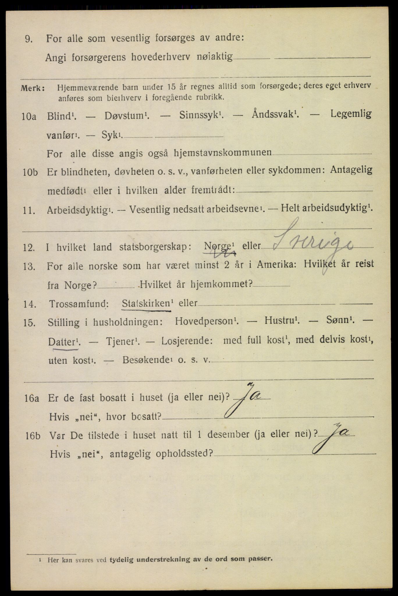 SAH, 1920 census for Stange, 1920, p. 8902