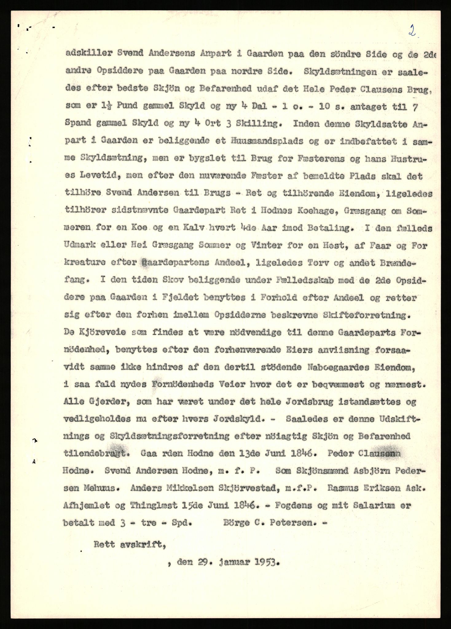 Statsarkivet i Stavanger, AV/SAST-A-101971/03/Y/Yj/L0038: Avskrifter sortert etter gårdsnavn: Hodne - Holte, 1750-1930, p. 25