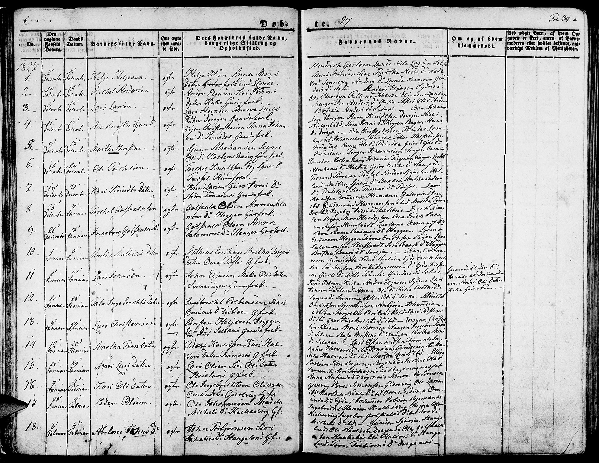 Fjelberg sokneprestembete, SAB/A-75201/H/Haa: Parish register (official) no. A 5, 1822-1834, p. 34