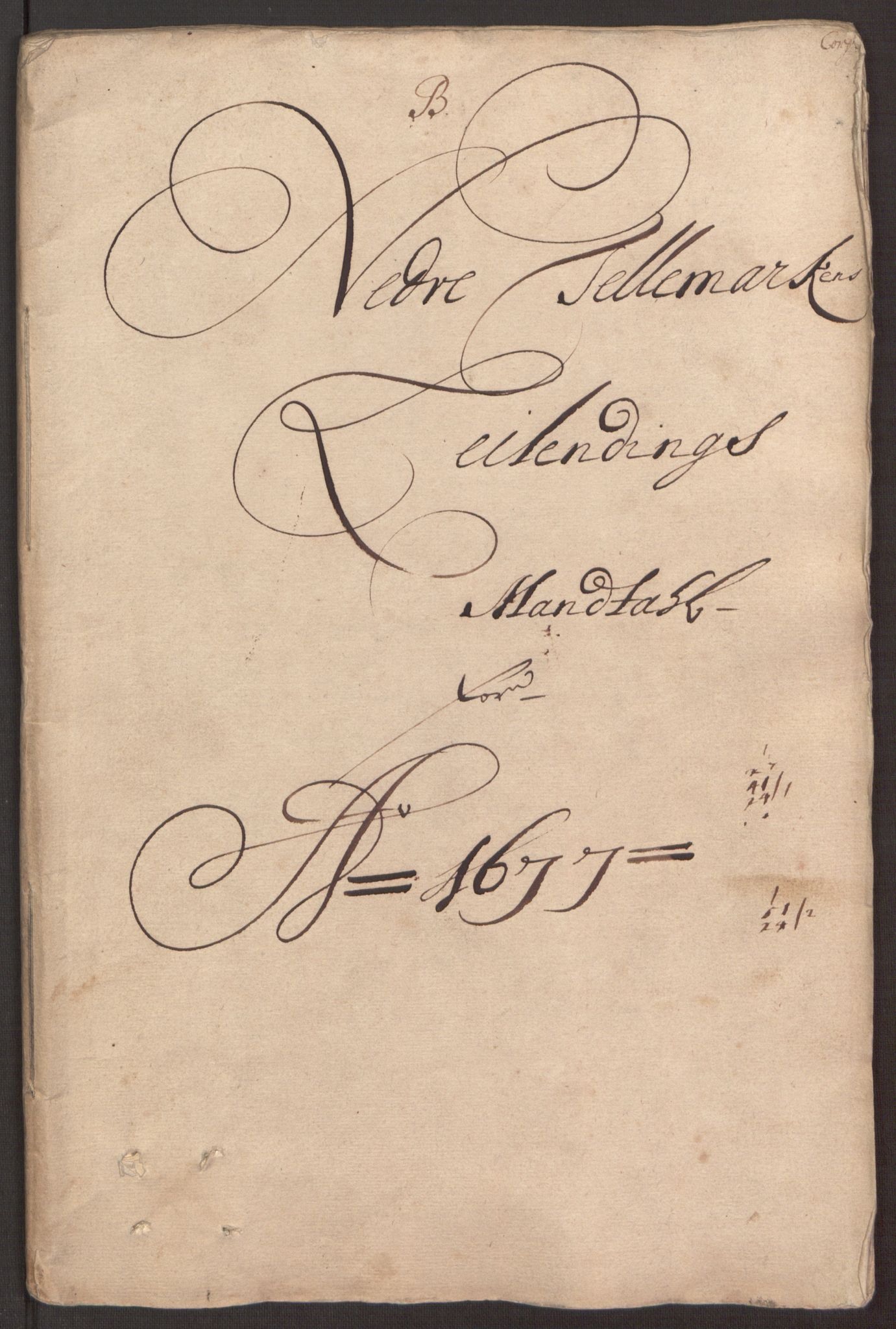 Rentekammeret inntil 1814, Reviderte regnskaper, Fogderegnskap, RA/EA-4092/R35/L2068: Fogderegnskap Øvre og Nedre Telemark, 1677, p. 47