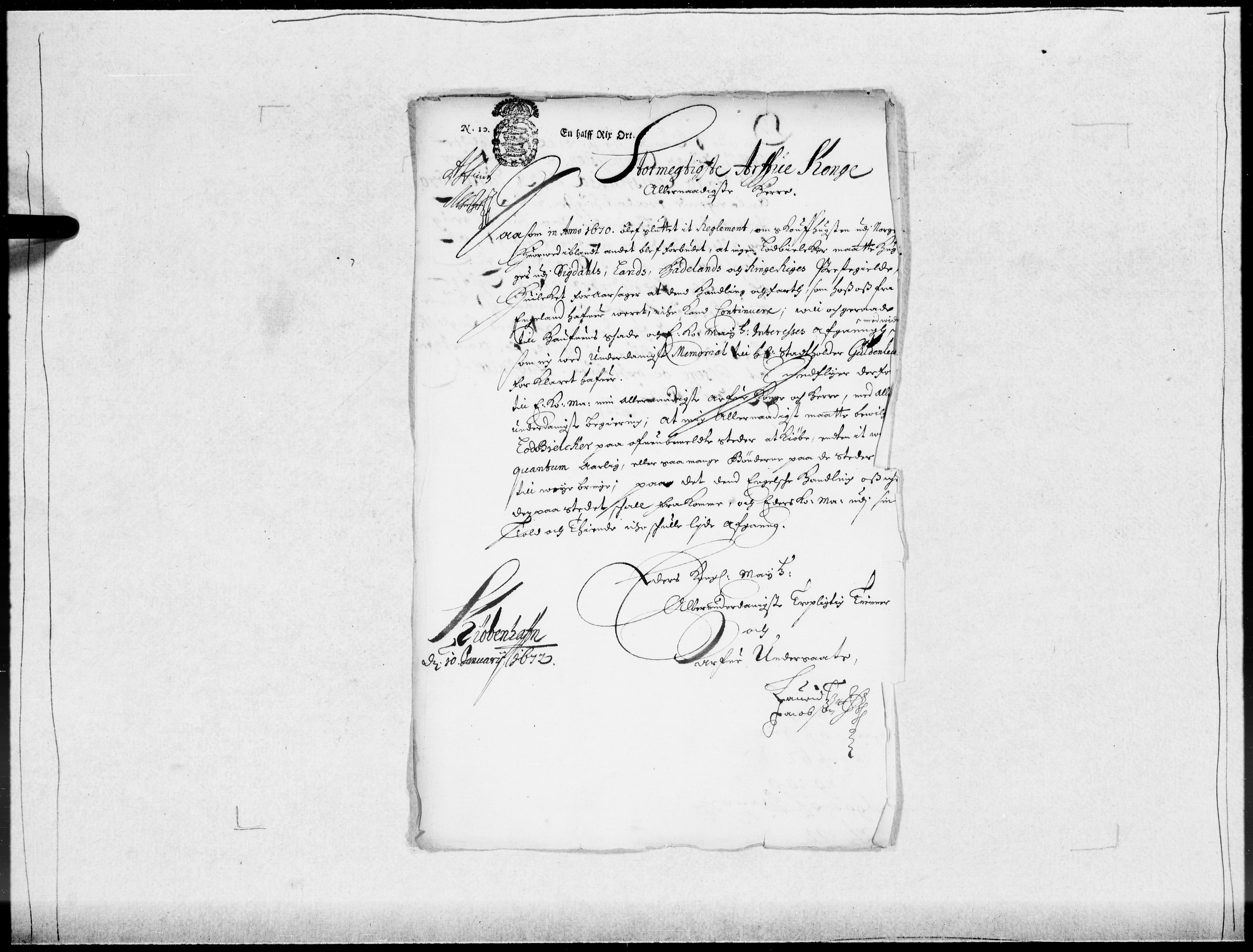 Danske Kanselli 1572-1799, AV/RA-EA-3023/F/Fc/Fcc/Fcca/L0031: Norske innlegg 1572-1799, 1671-1673, p. 114