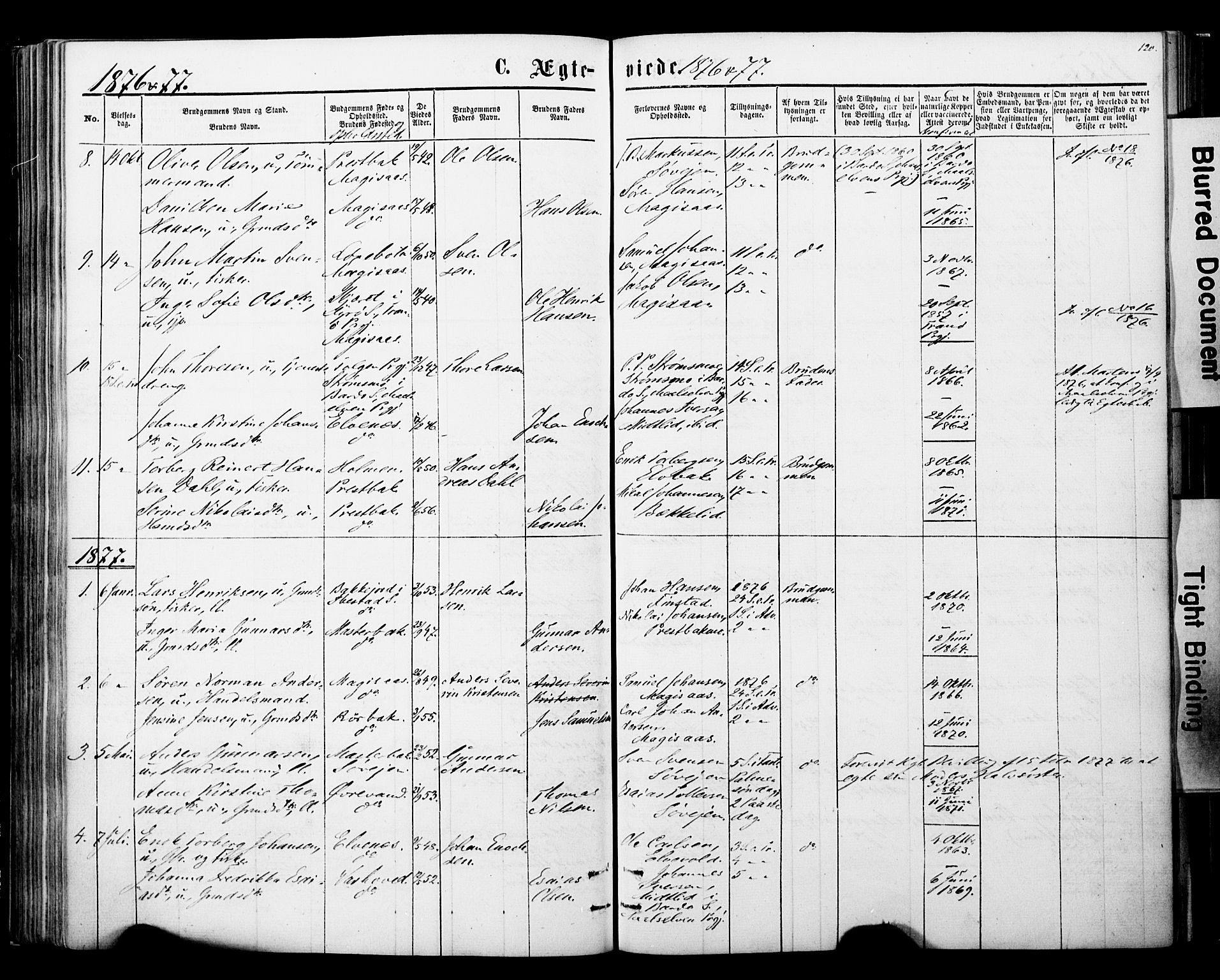 Ibestad sokneprestembete, SATØ/S-0077/H/Ha/Haa/L0013kirke: Parish register (official) no. 13, 1865-1879, p. 120
