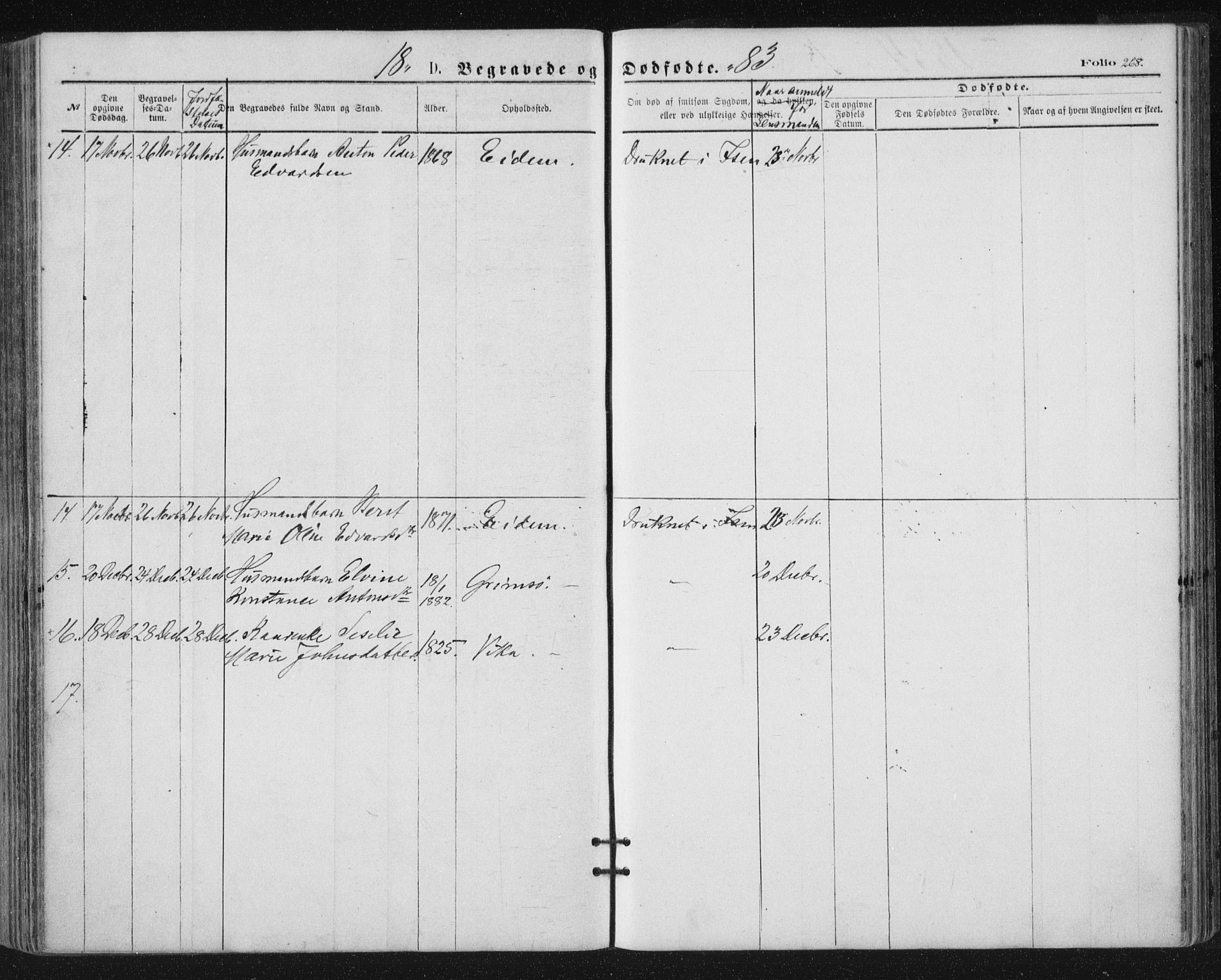 Ministerialprotokoller, klokkerbøker og fødselsregistre - Nordland, SAT/A-1459/816/L0241: Parish register (official) no. 816A07, 1870-1885, p. 268