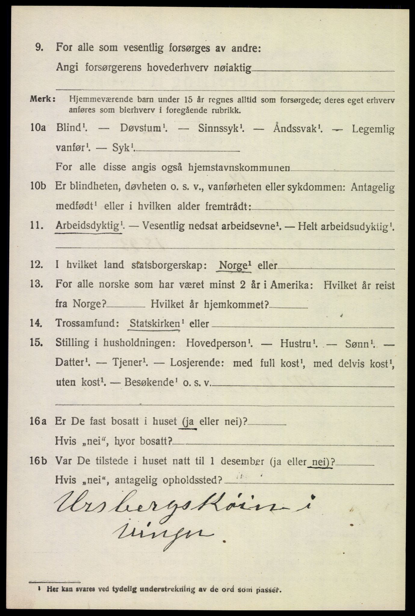SAH, 1920 census for Brandval, 1920, p. 5419