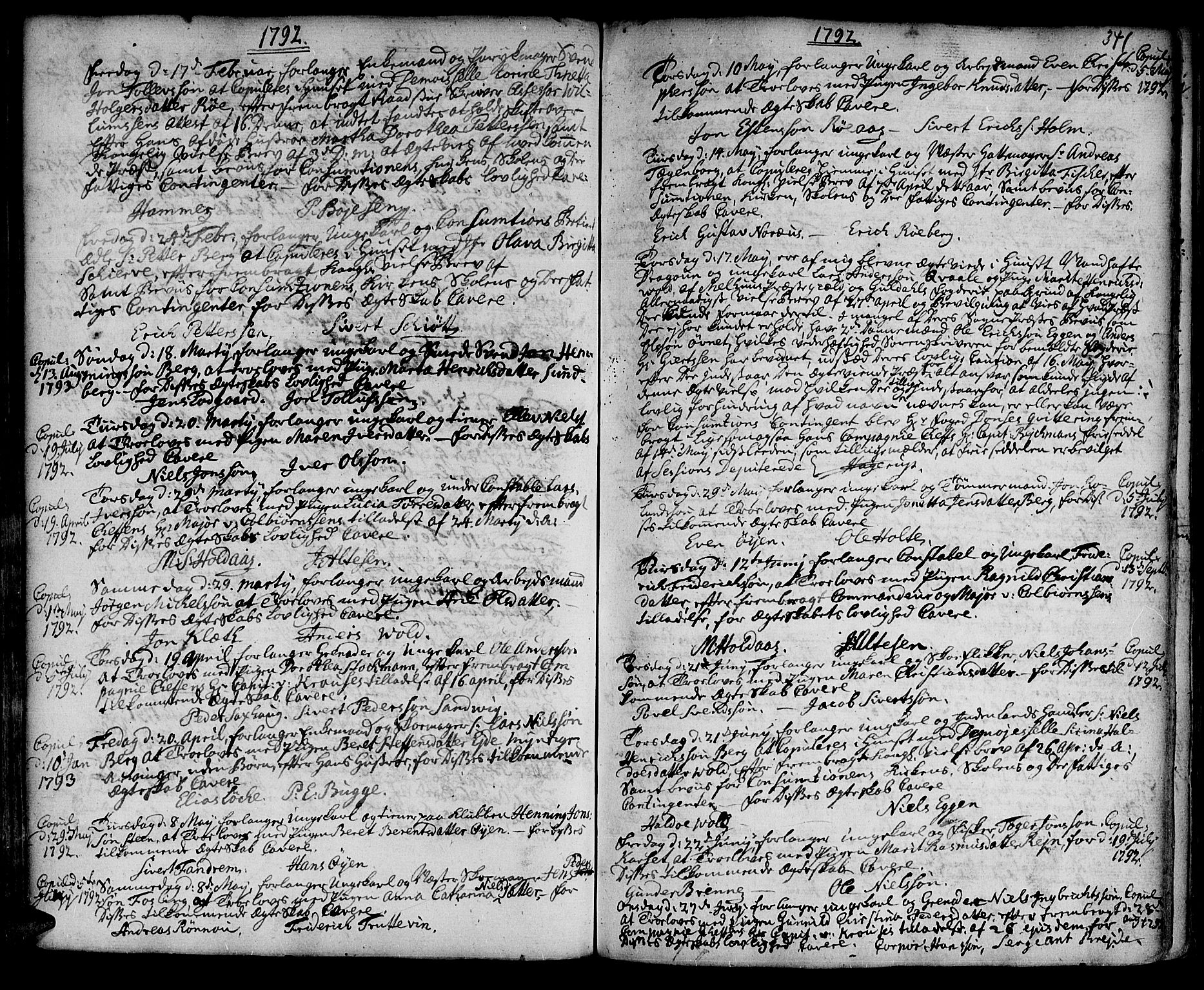 Ministerialprotokoller, klokkerbøker og fødselsregistre - Sør-Trøndelag, SAT/A-1456/601/L0038: Parish register (official) no. 601A06, 1766-1877, p. 341