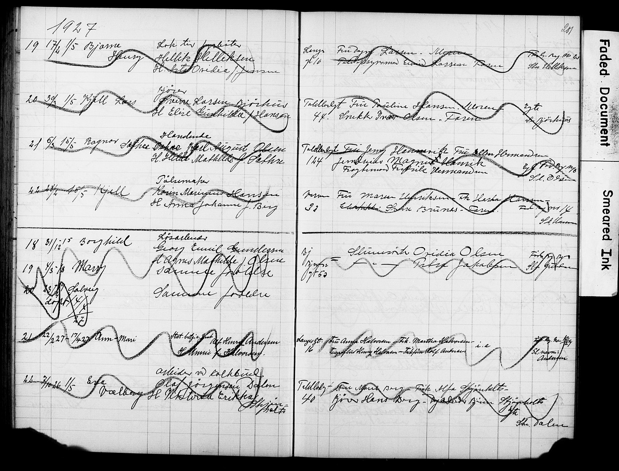 Strømsø kirkebøker, AV/SAKO-A-246/Y/Ya/L0007: Parish register draft no. I 7, 1915-1932, p. 201