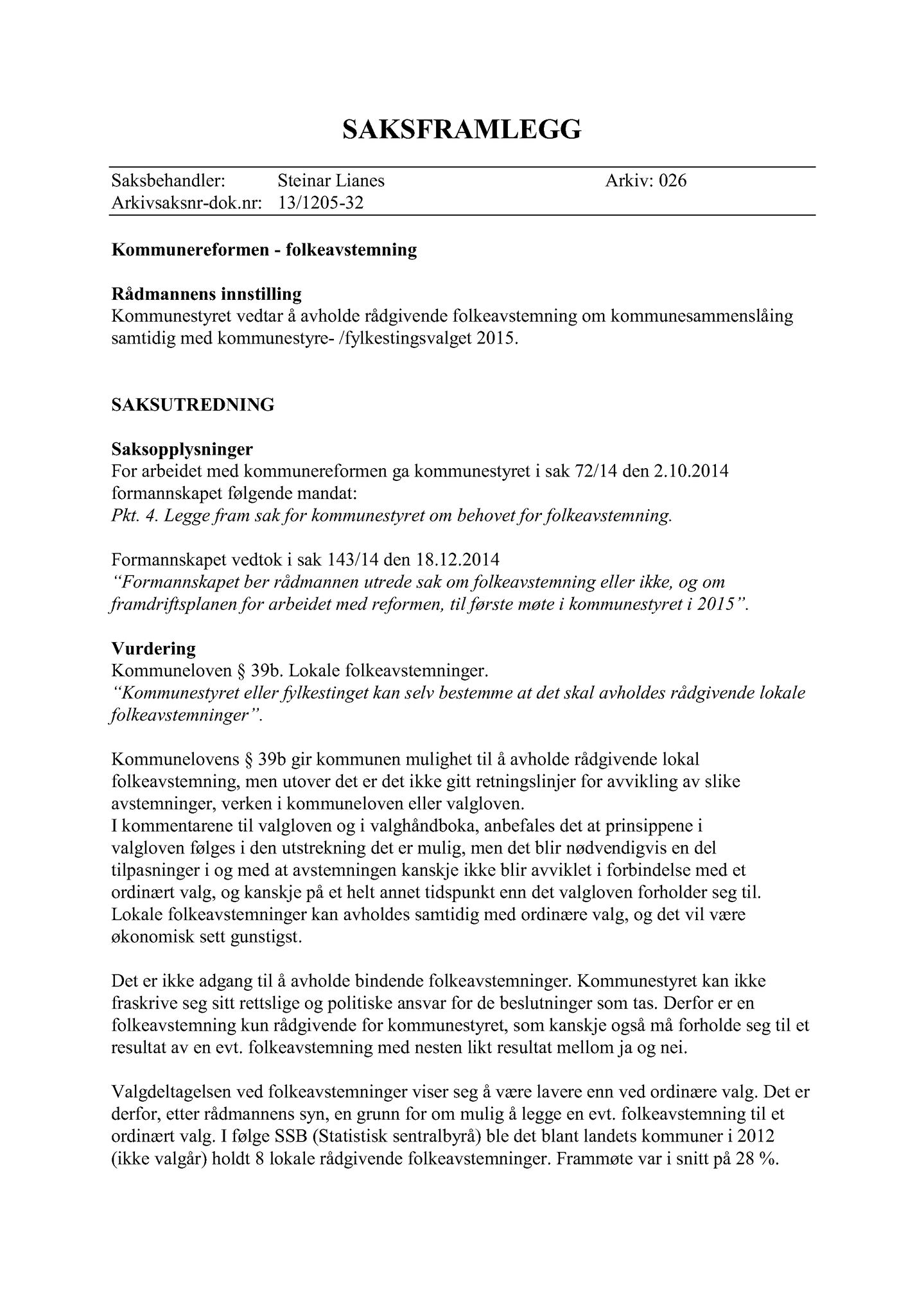 Klæbu Kommune, TRKO/KK/01-KS/L008: Kommunestyret - Møtedokumenter, 2015, p. 146