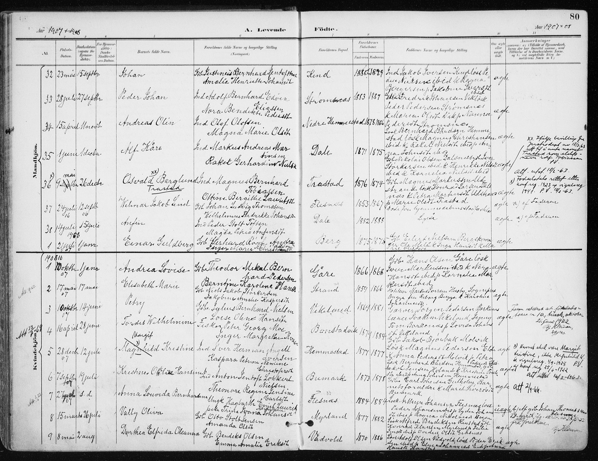 Kvæfjord sokneprestkontor, AV/SATØ-S-1323/G/Ga/Gaa/L0006kirke: Parish register (official) no. 6, 1895-1914, p. 80