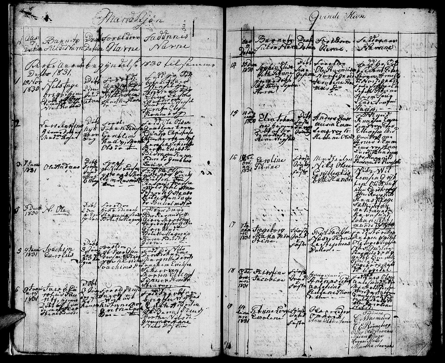 Ministerialprotokoller, klokkerbøker og fødselsregistre - Møre og Romsdal, AV/SAT-A-1454/528/L0425: Parish register (copy) no. 528C06, 1827-1840, p. 27