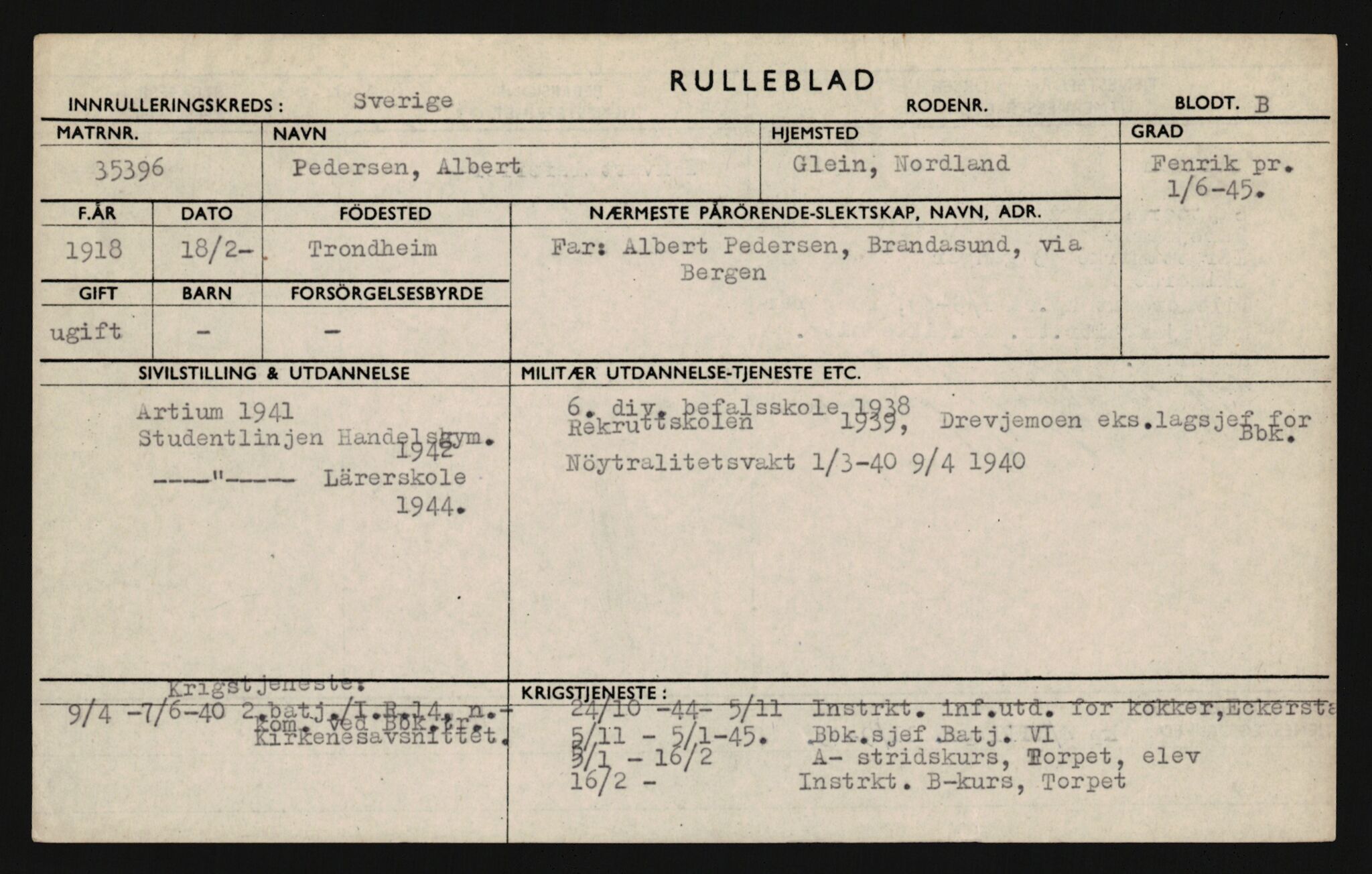 Forsvaret, Sør-Hålogaland landforsvar, AV/RA-RAFA-2552/P/Pa/L0303: Personellmapper for slettet personell, yrkesbefal og vernepliktig befal, født 1917-1920, 1936-1980, p. 361