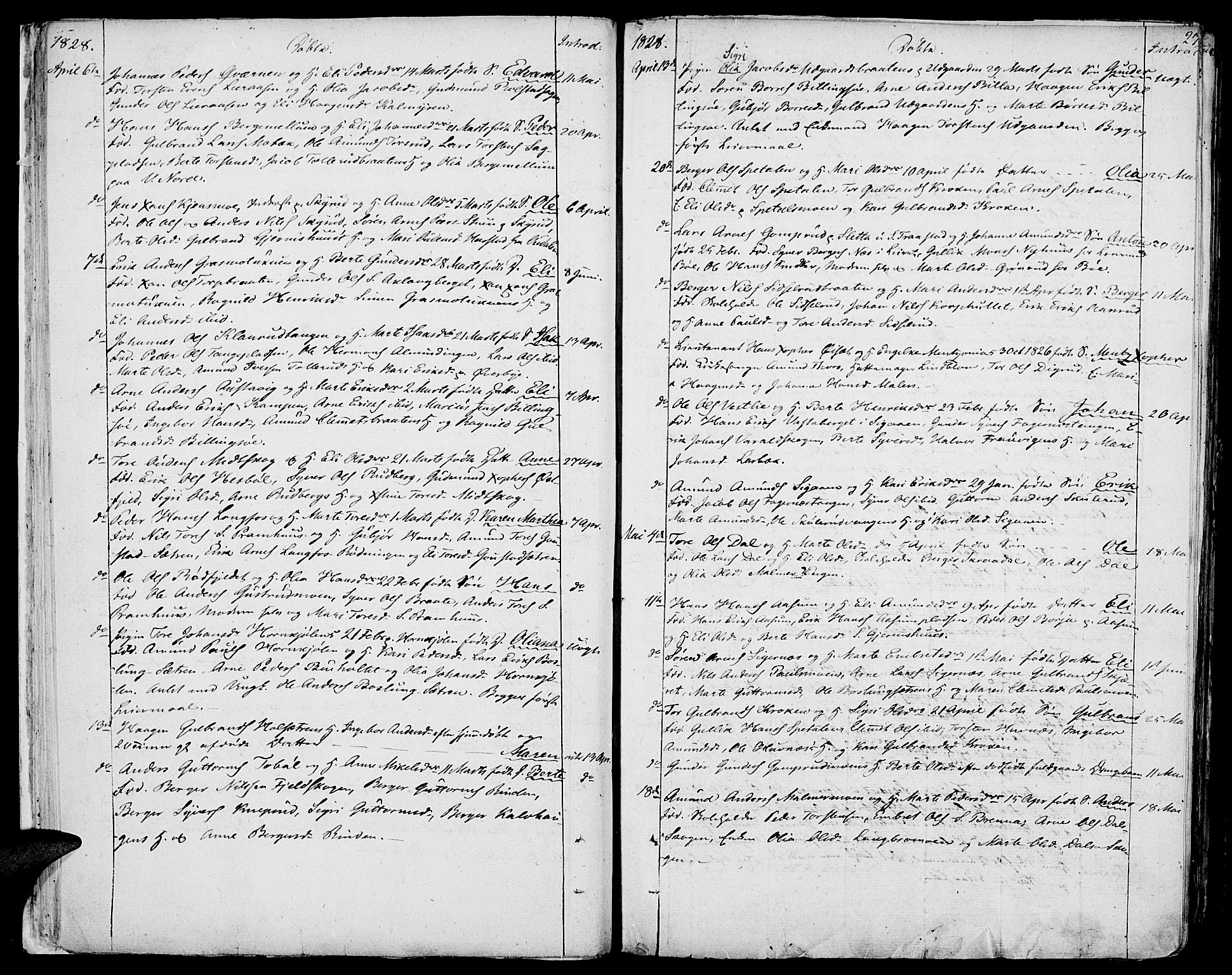 Vinger prestekontor, AV/SAH-PREST-024/H/Ha/Haa/L0007: Parish register (official) no. 7, 1826-1839, p. 27