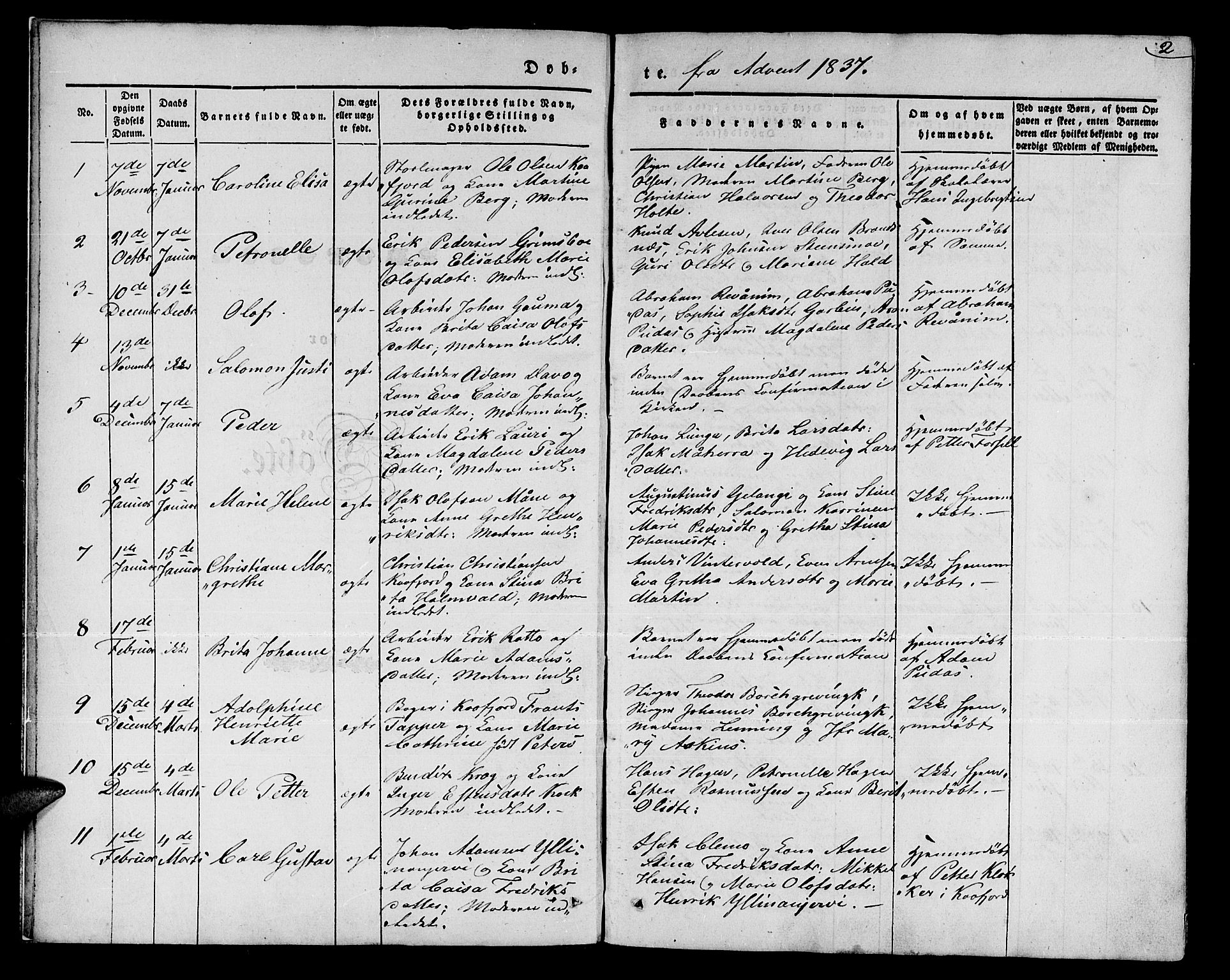 Talvik sokneprestkontor, SATØ/S-1337/H/Ha/L0015kirke: Parish register (official) no. 15, 1837-1847, p. 2