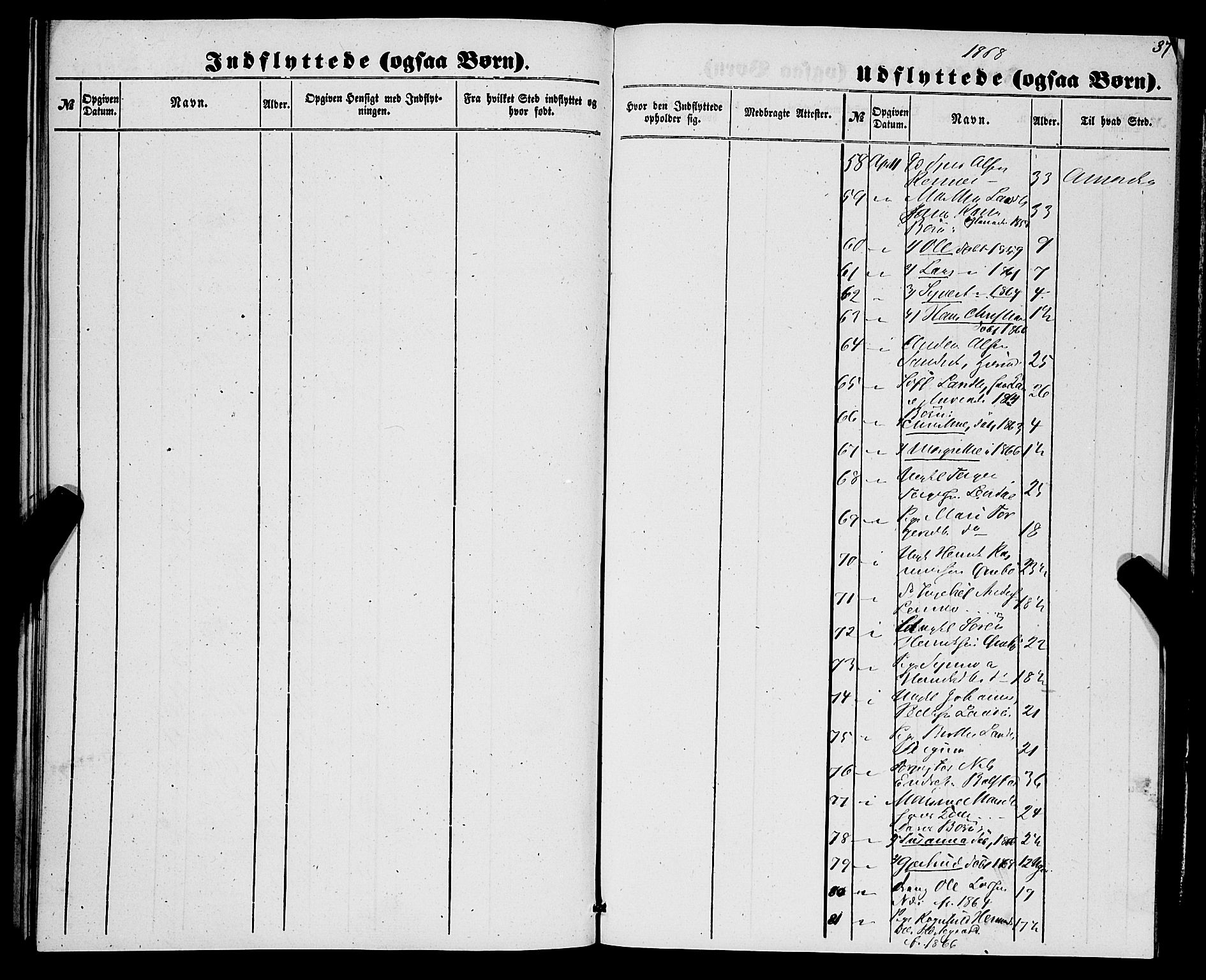 Luster sokneprestembete, SAB/A-81101/H/Haa/Haaa/L0009: Parish register (official) no. A 9, 1856-1871, p. 37
