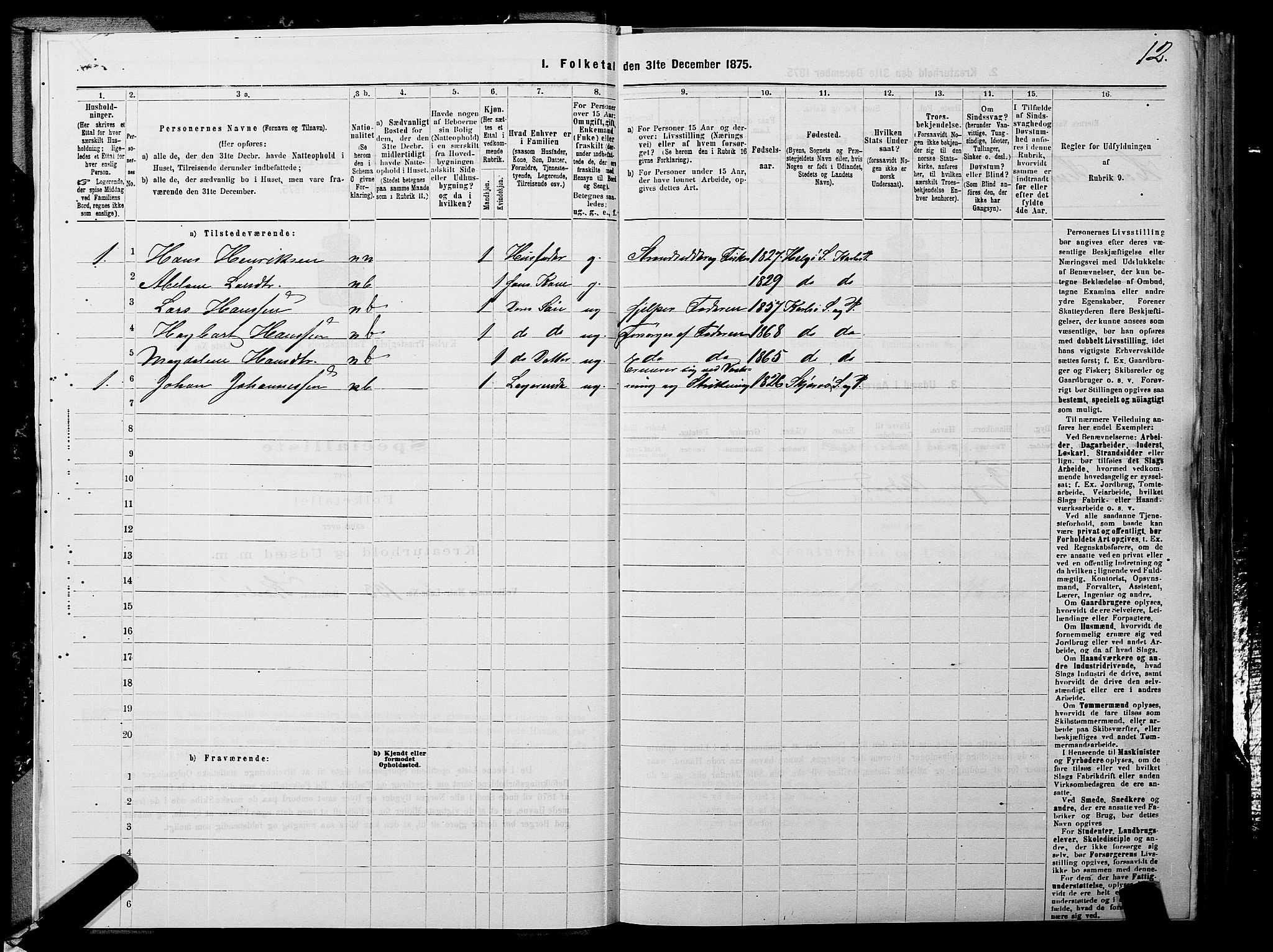 SATØ, 1875 census for 1936P Karlsøy, 1875, p. 1012