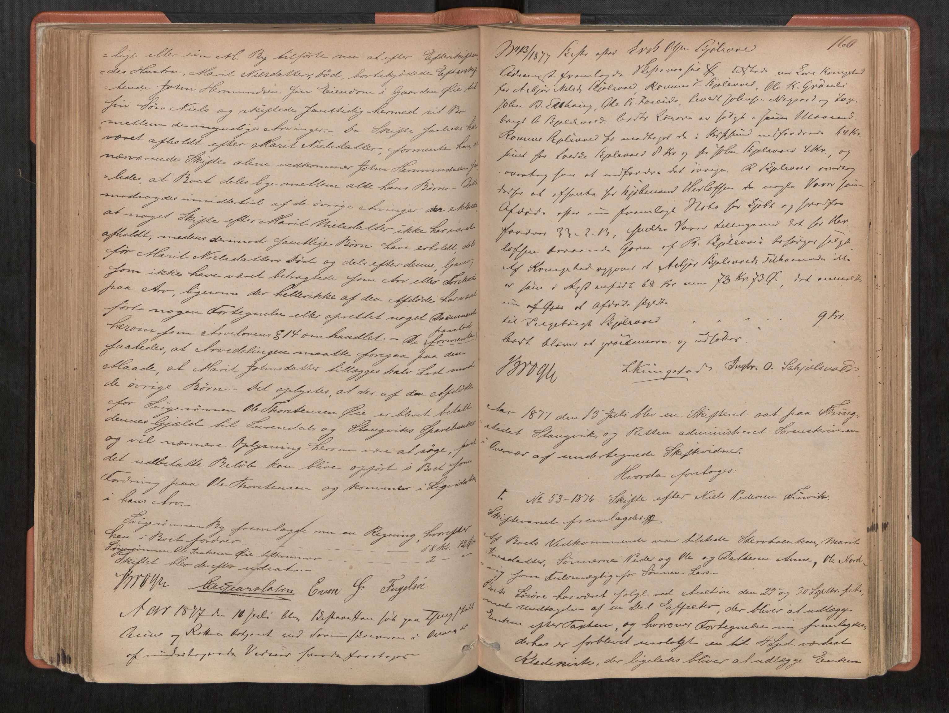 Nordmøre sorenskriveri, AV/SAT-A-4132/1/3/3B/L0003: Forhandlingsprotokoll nr. 03, 1871-1881, p. 160