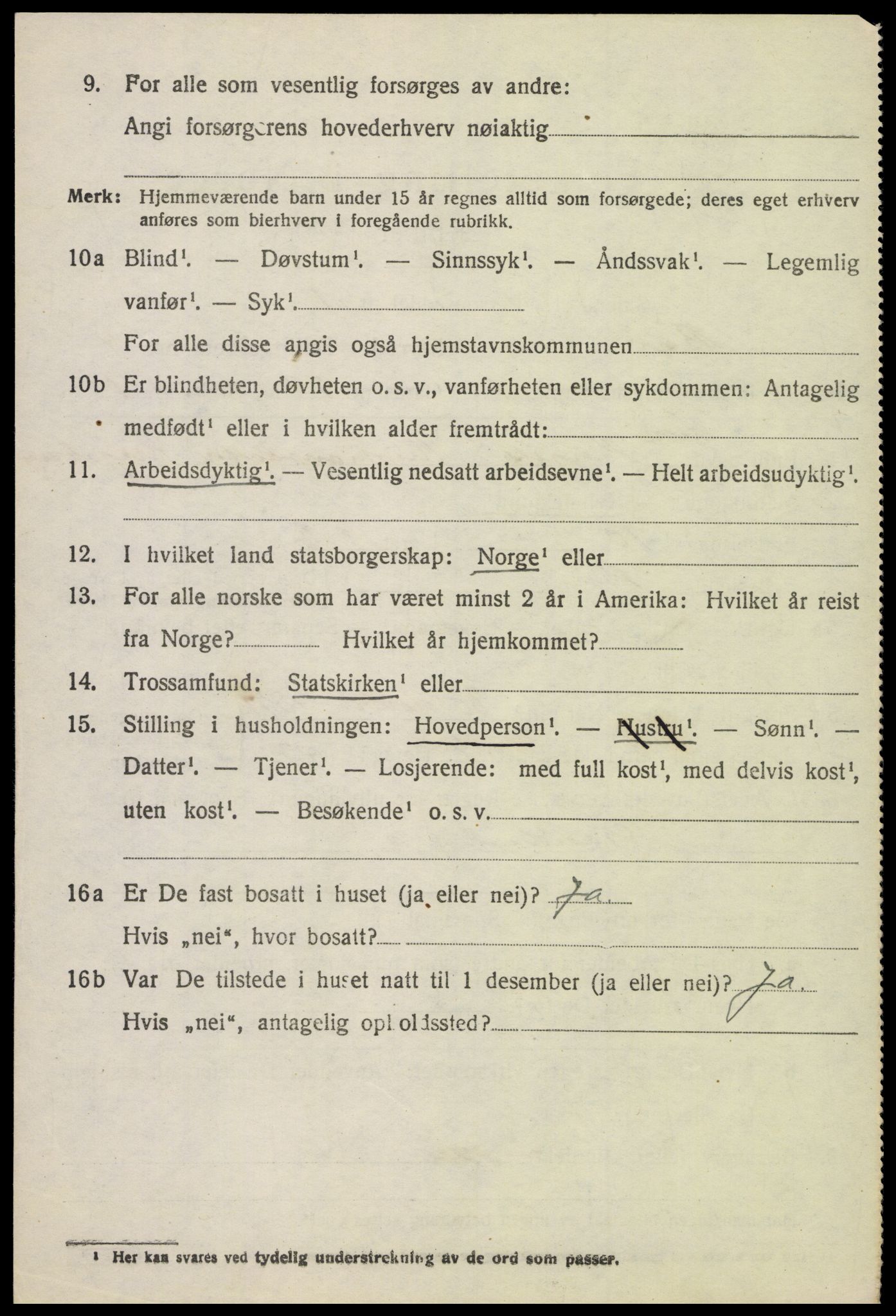 SAH, 1920 census for Biri, 1920, p. 3200