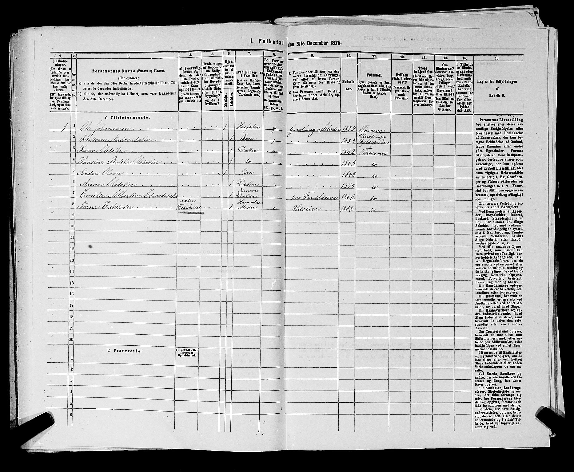 RA, 1875 census for 0113P Borge, 1875, p. 986