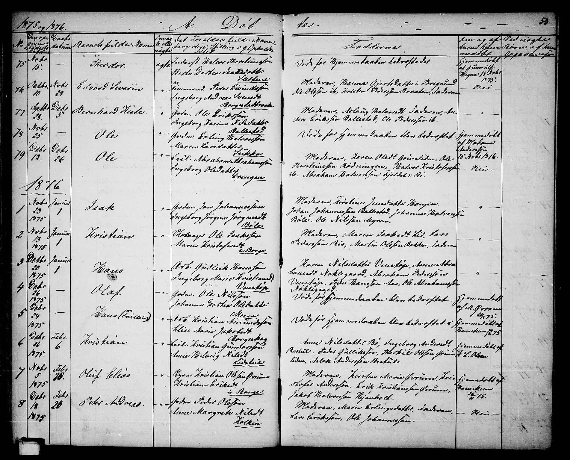 Gjerpen kirkebøker, SAKO/A-265/G/Ga/L0001: Parish register (copy) no. I 1, 1864-1882, p. 53