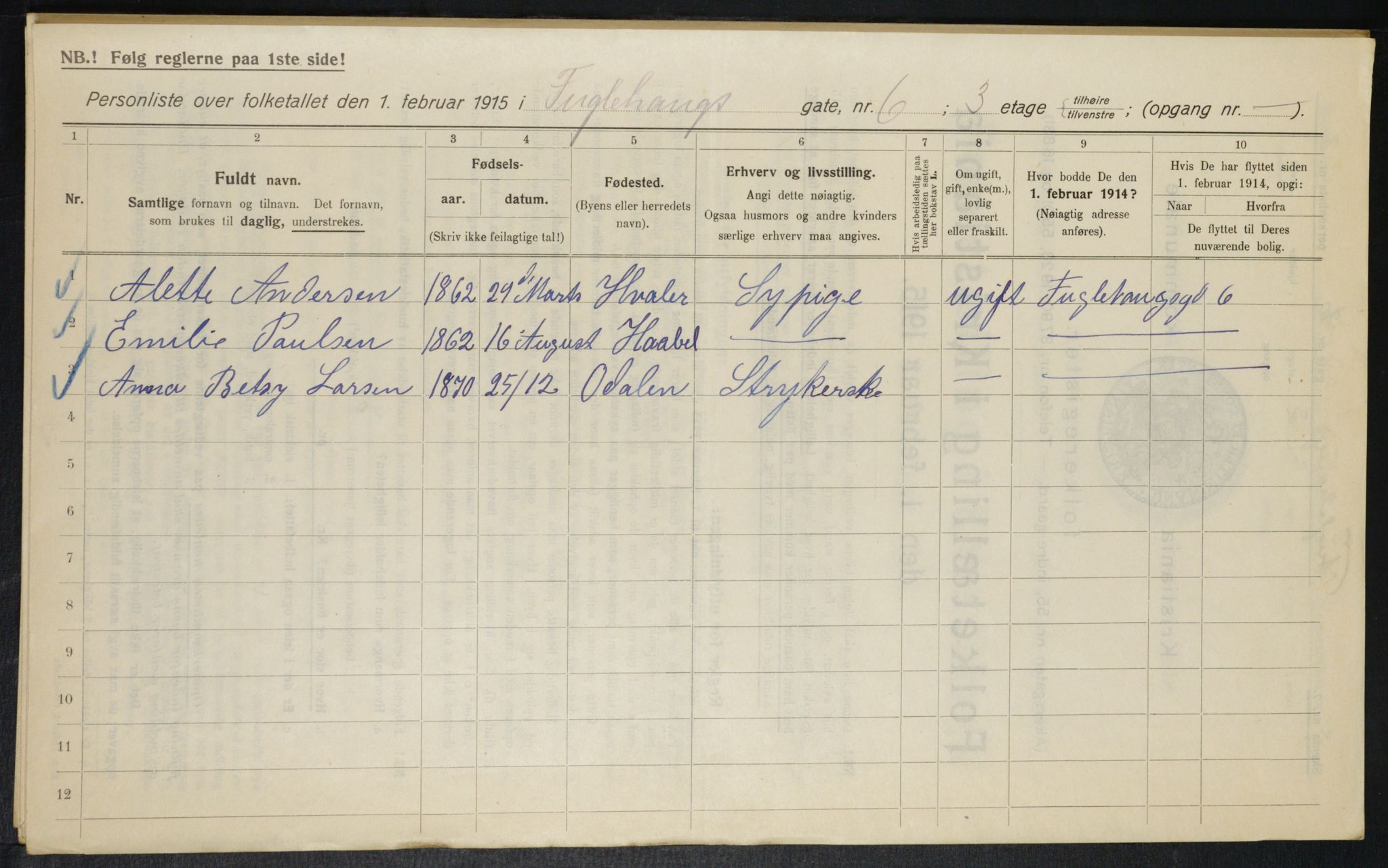 OBA, Municipal Census 1916 for Kristiania, 1916, p. 28946