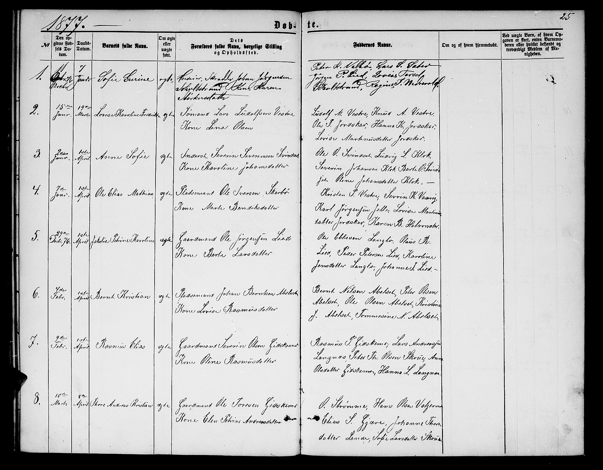 Ministerialprotokoller, klokkerbøker og fødselsregistre - Møre og Romsdal, AV/SAT-A-1454/522/L0325: Parish register (copy) no. 522C04, 1872-1877, p. 25