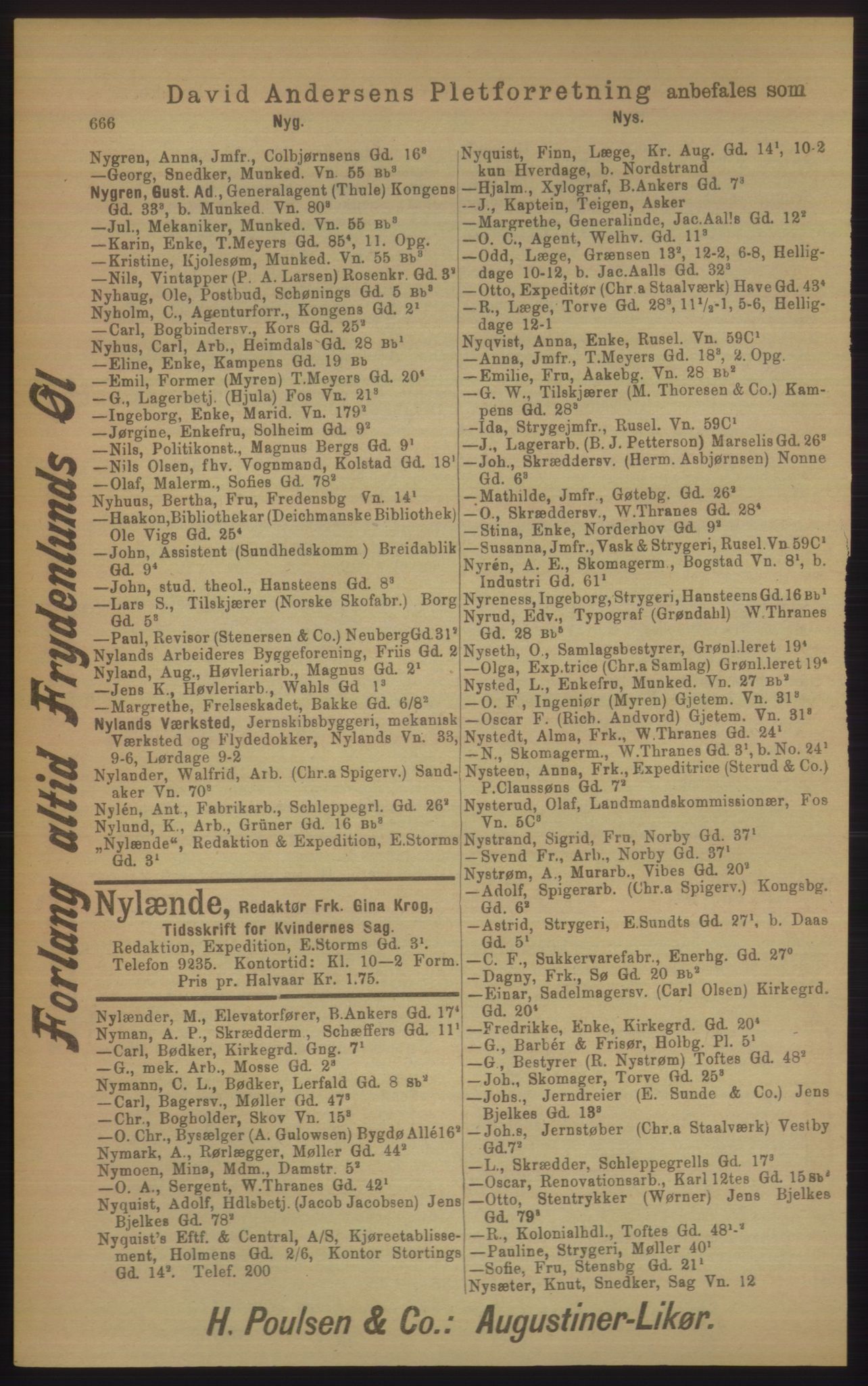 Kristiania/Oslo adressebok, PUBL/-, 1906, p. 666