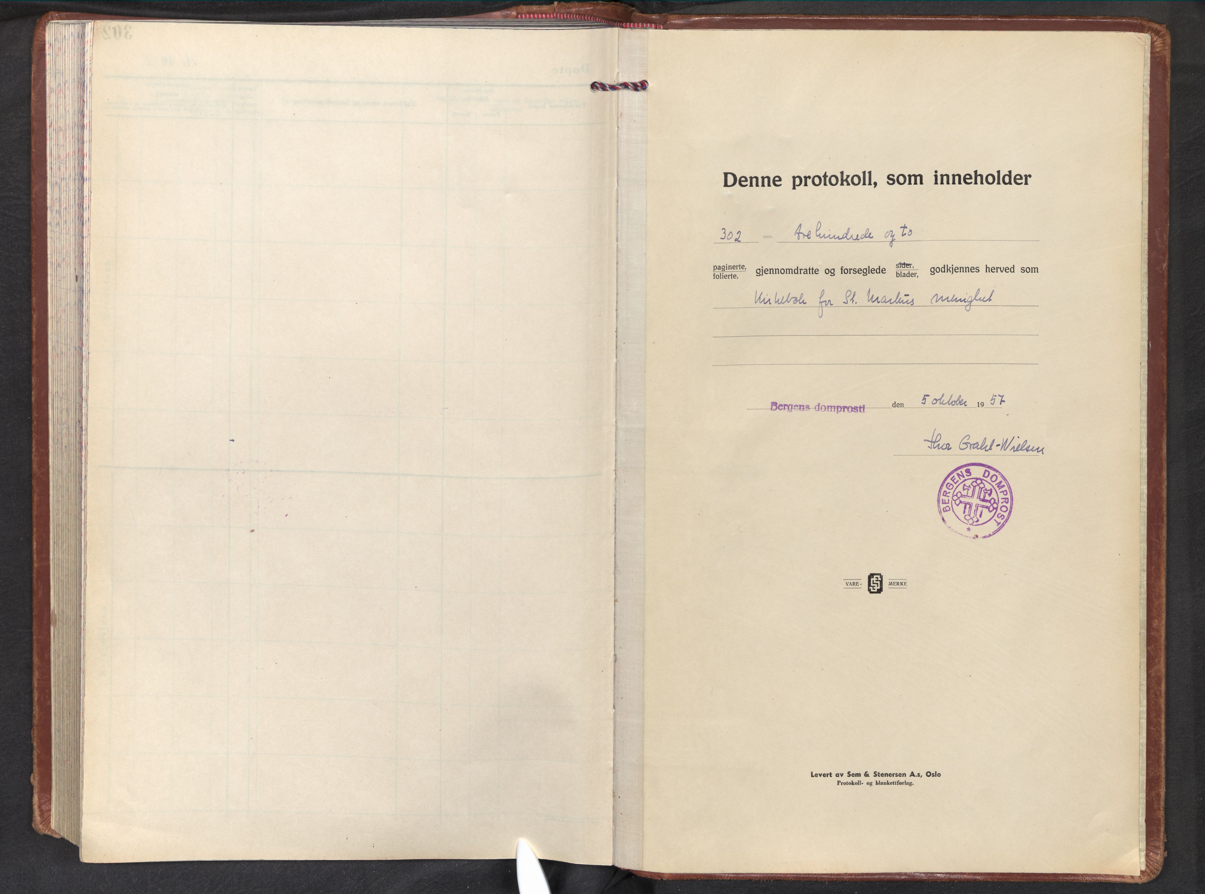 St. Markus sokneprestembete, SAB/A-99935: Parish register (official) no. A 3, 1957-1971