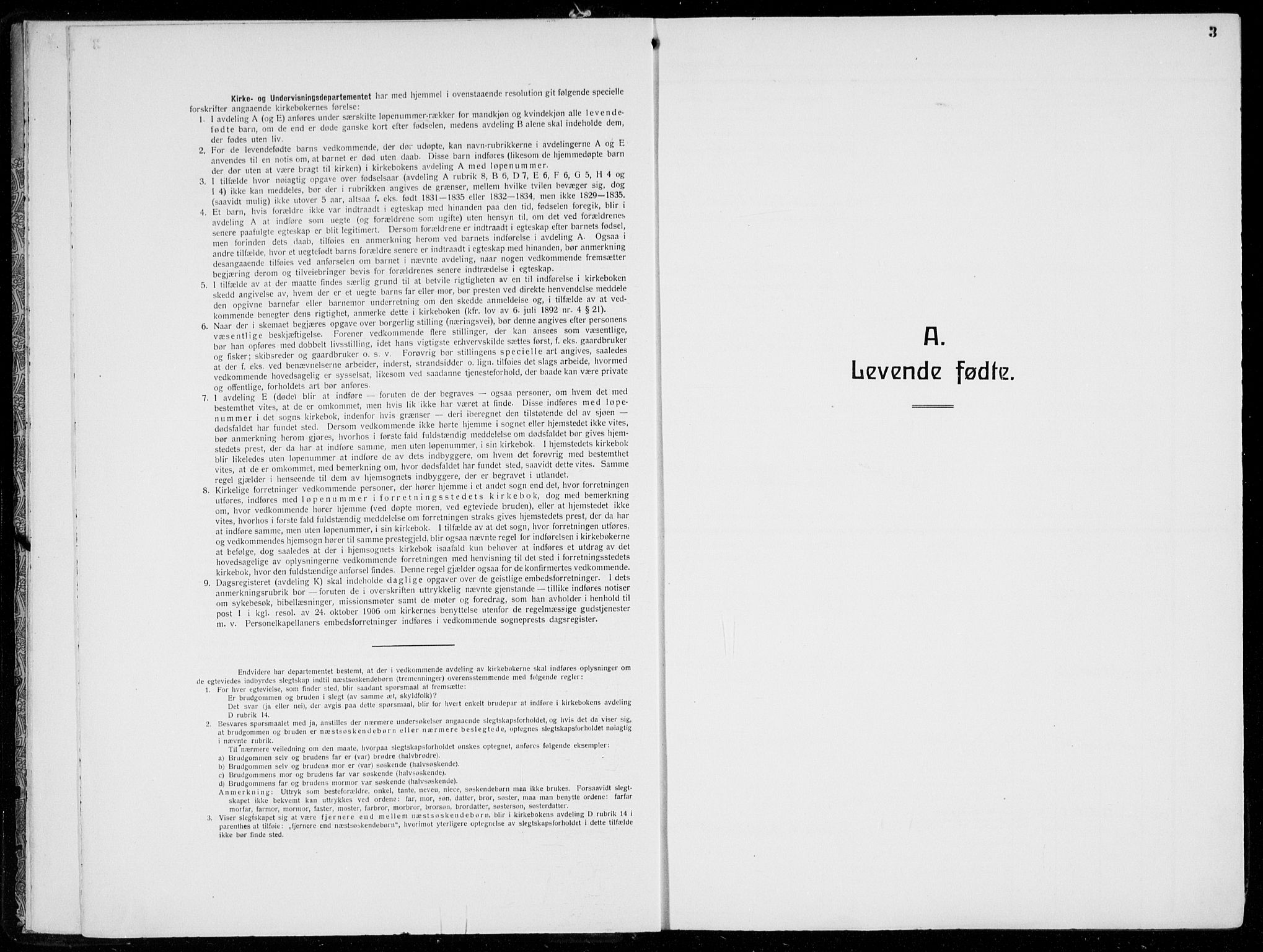 Birkeland Sokneprestembete, SAB/A-74601/H/Hab: Parish register (copy) no. A  8, 1923-1933, p. 3